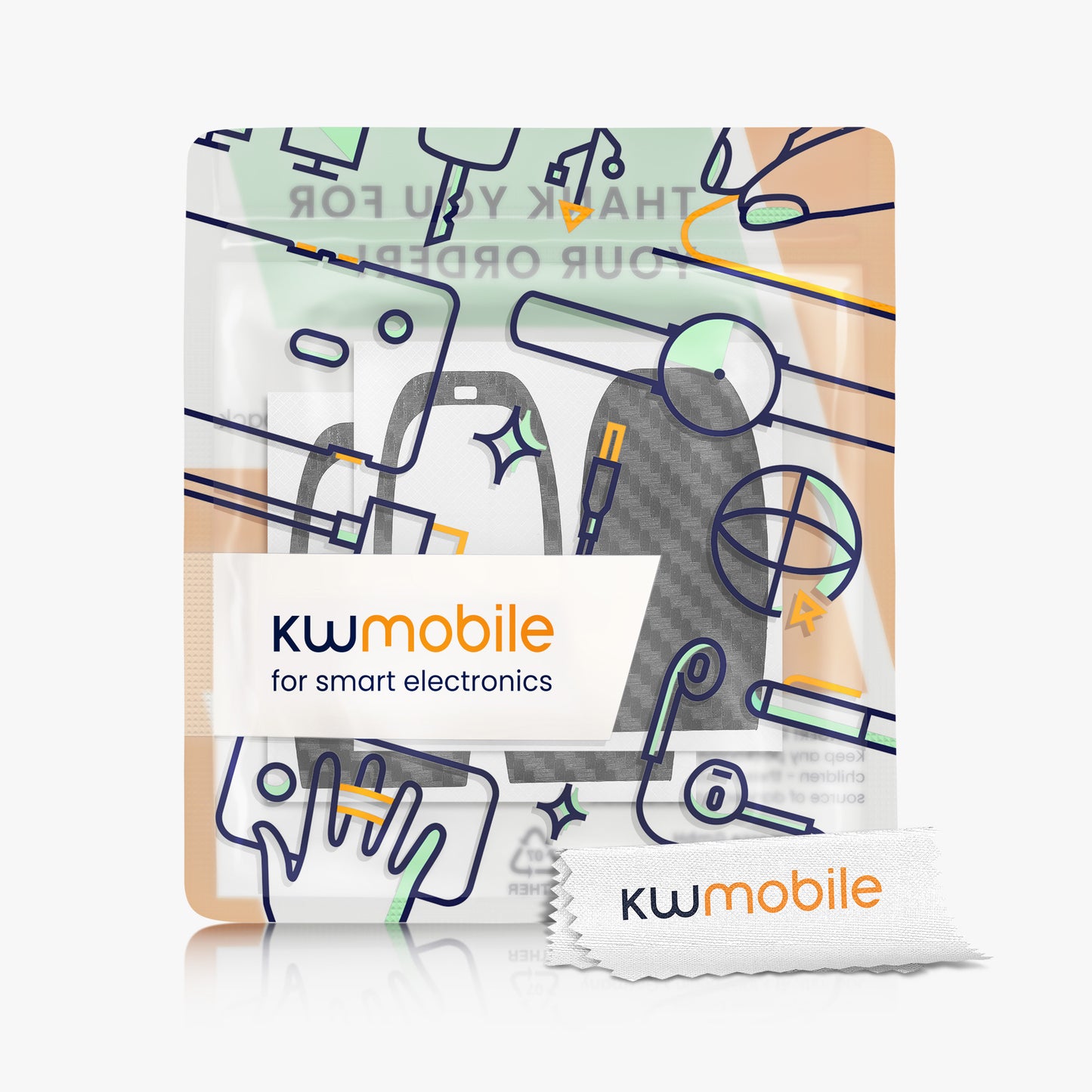kwmobile 2x Key Fob Cover compatible with Audi Q5 / A8L / A8 / A7 / A5 / A4L Key