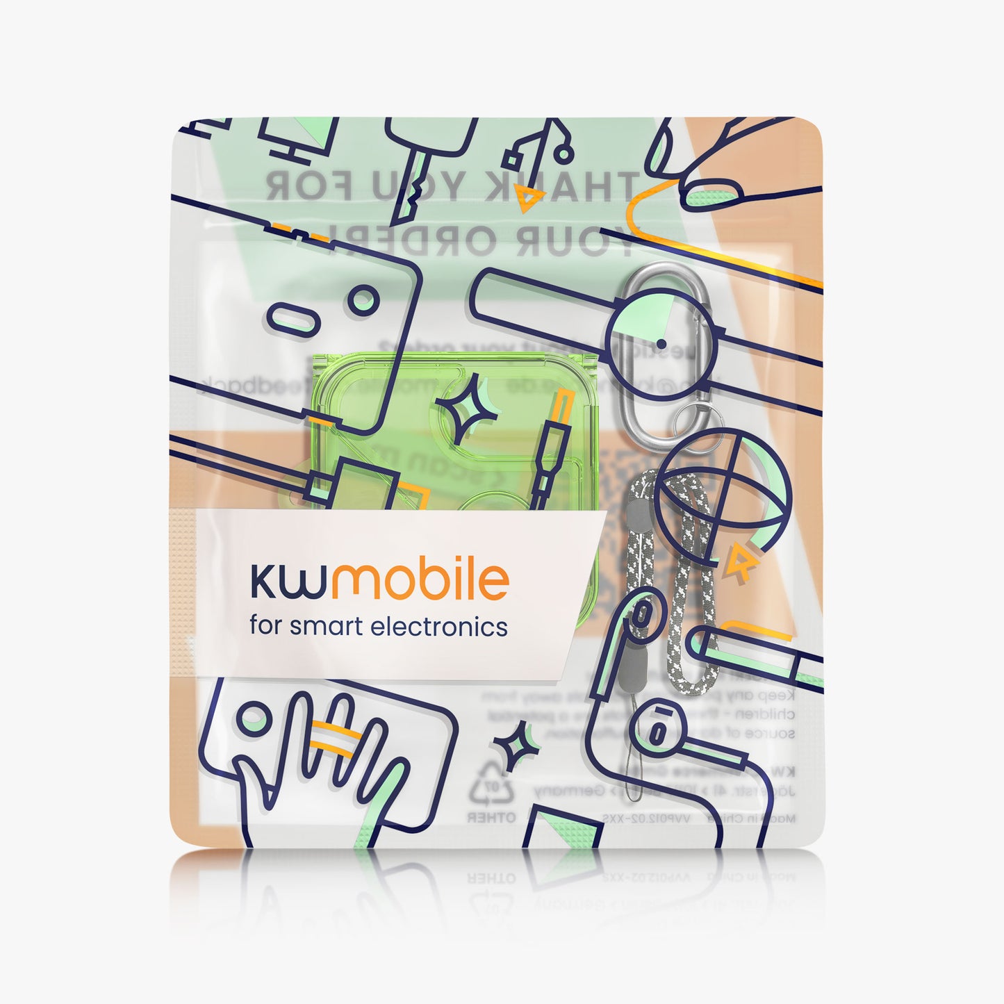 kwmobile Case Compatible with Nothing ear (2) Hard Cover Protective Case Headphone Case