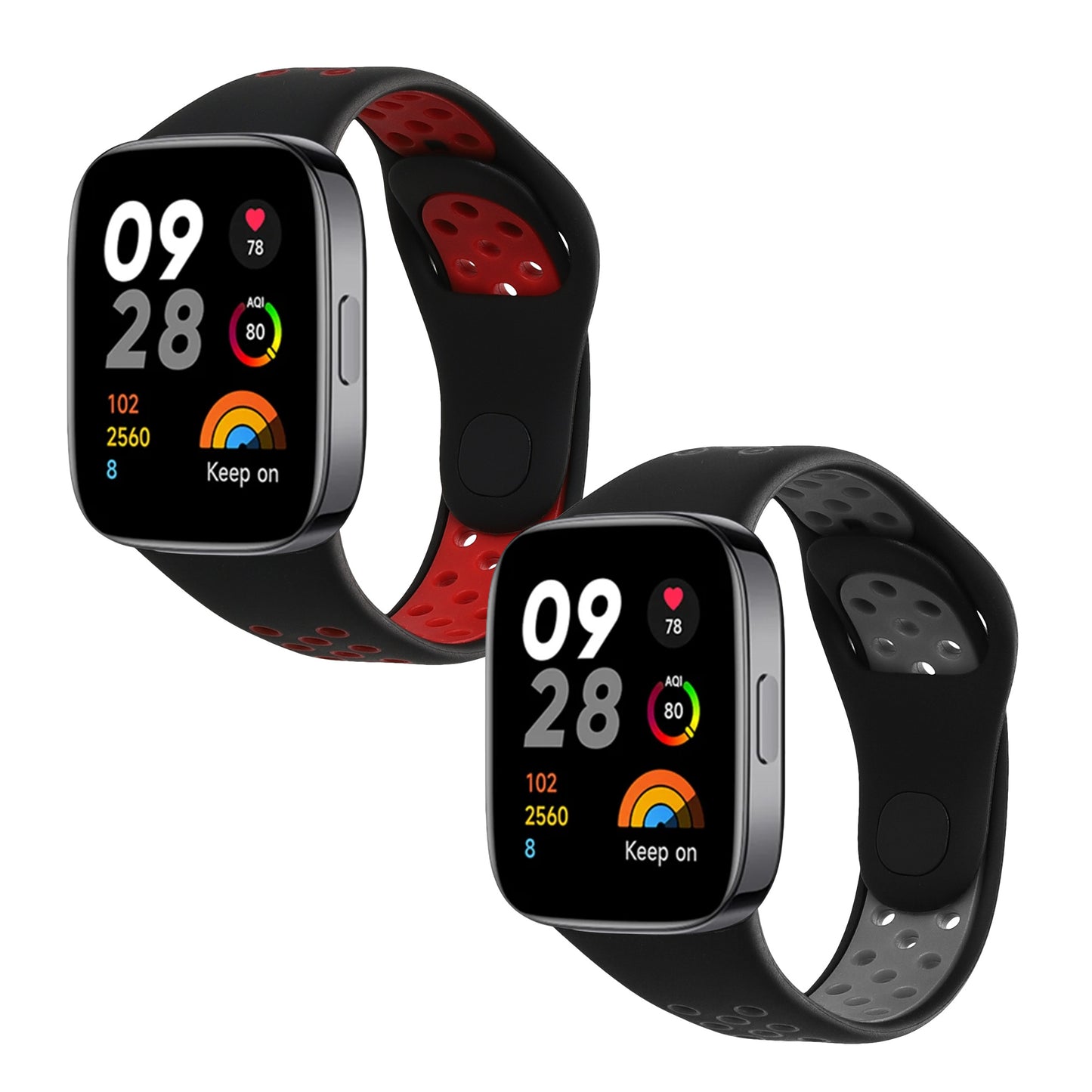 kwmobile Watch Strap for Xiaomi Redmi Watch 3 Active Bracelet Fitness Tracker Band Set Replacement Strap Smartwatch