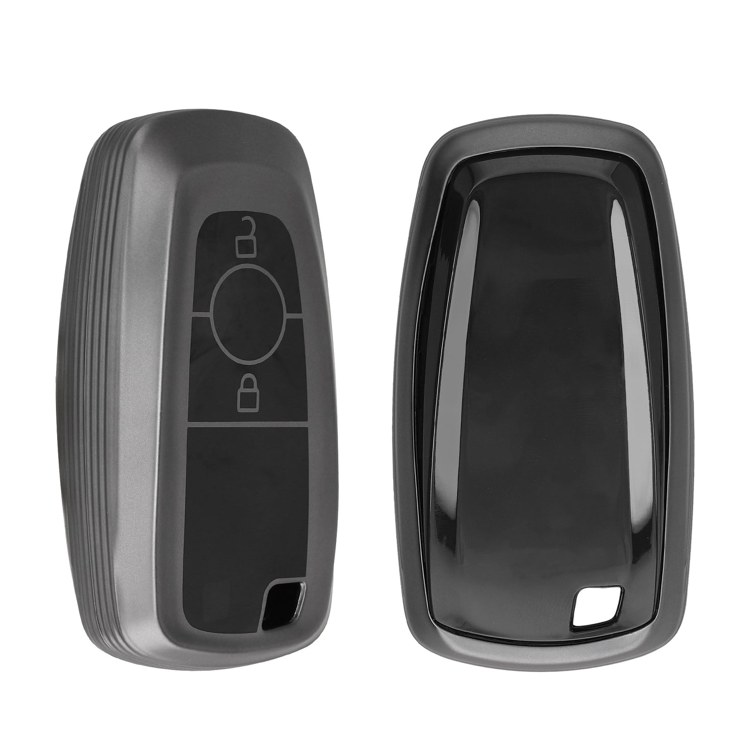 kwmobile Car Key Cover Compatible with Ford 2-Button Car Key Keyless Go - Silicone Protective Cover
