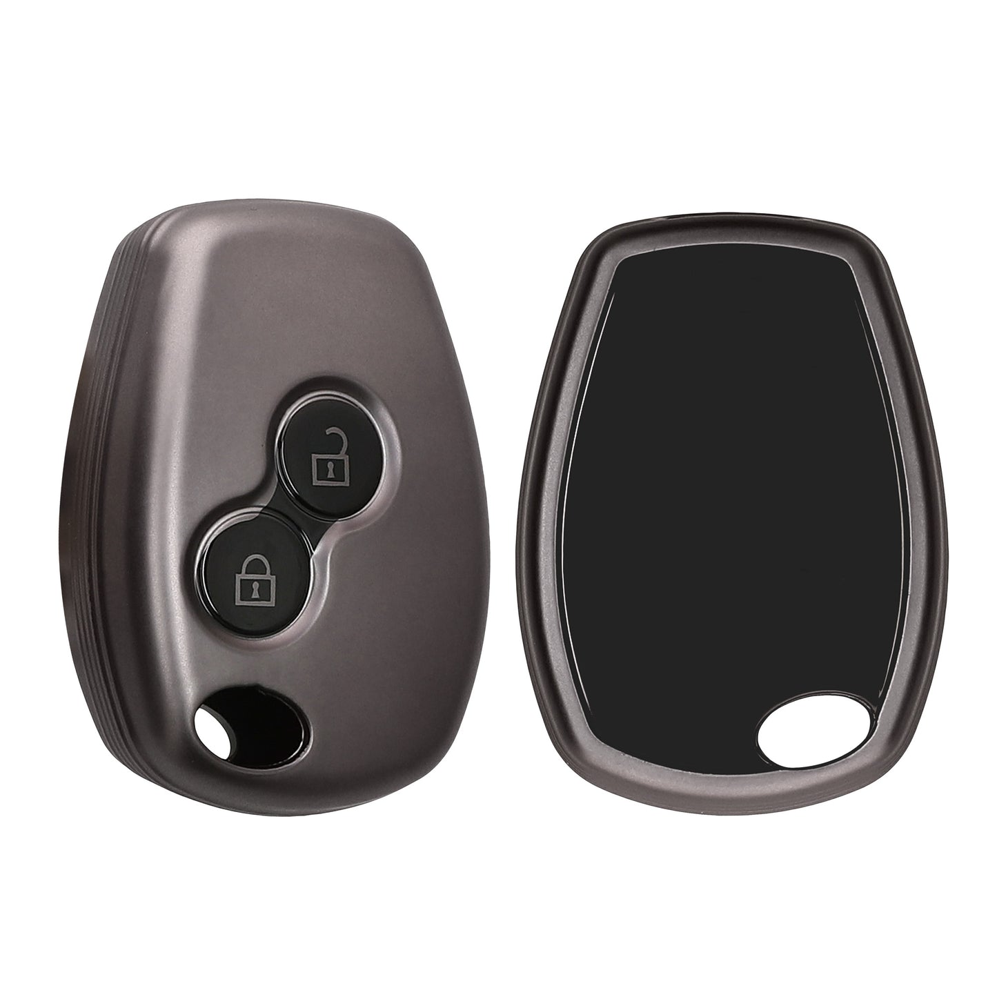 kwmobile Car Key Cover compatible with Renault Dacia 2-Button Car Key - Silicone Case Fob