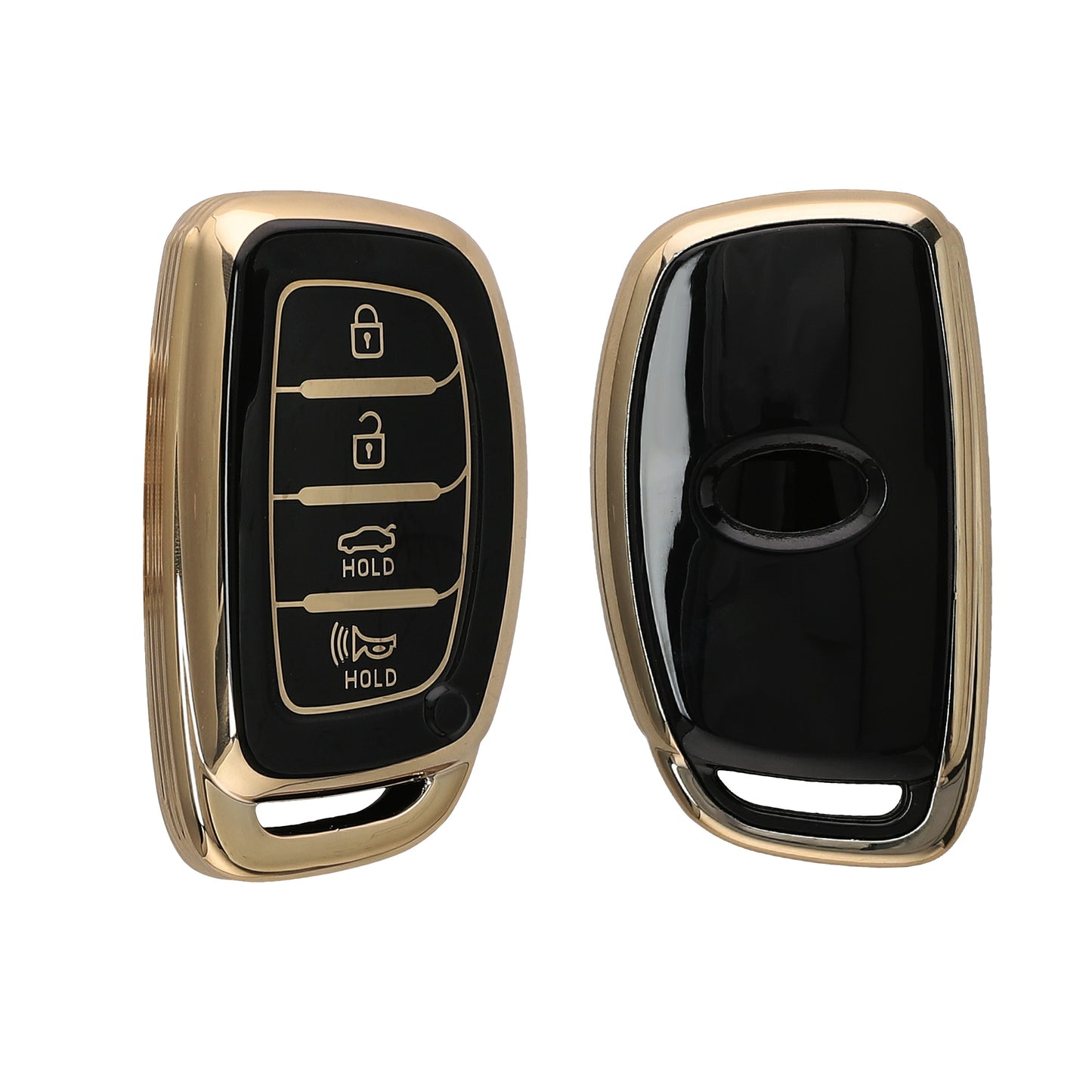 kwmobile Car Key Cover Compatible with Hyundai 4-Button Sonata Tucson Ioniq - Silicone Protective Cover