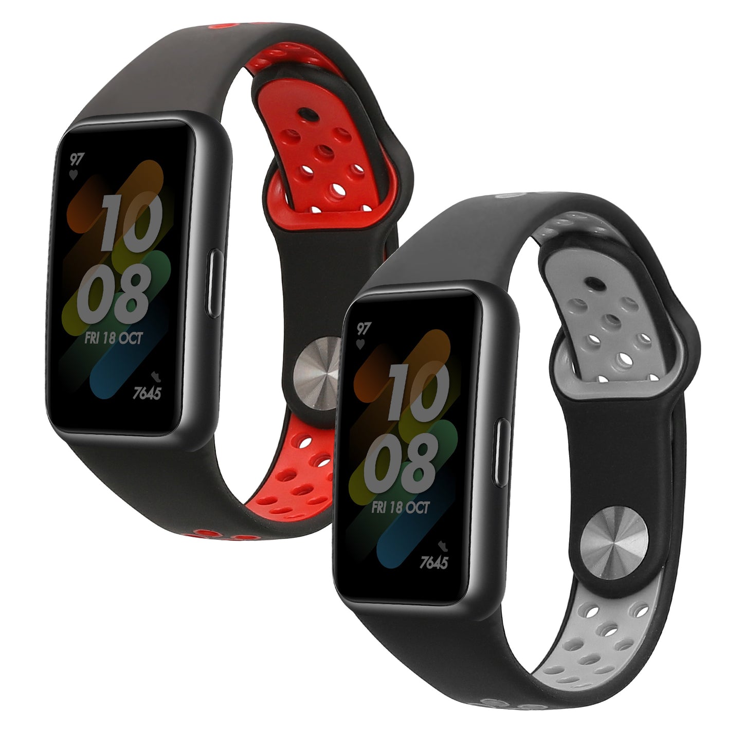 kwmobile Watch Strap for Huawei Band 6 & 6 Pro / Honor Band 7 & 6 Wristband Fitness Tracker Band Set Replacement Strap Smartwatch