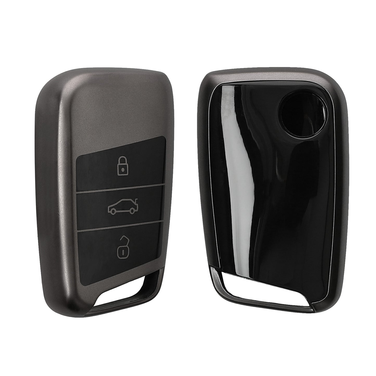 kwmobile Car Key Cover compatible with VW 3-Button Car Key (Keyless Go Only) - Silicone Cover