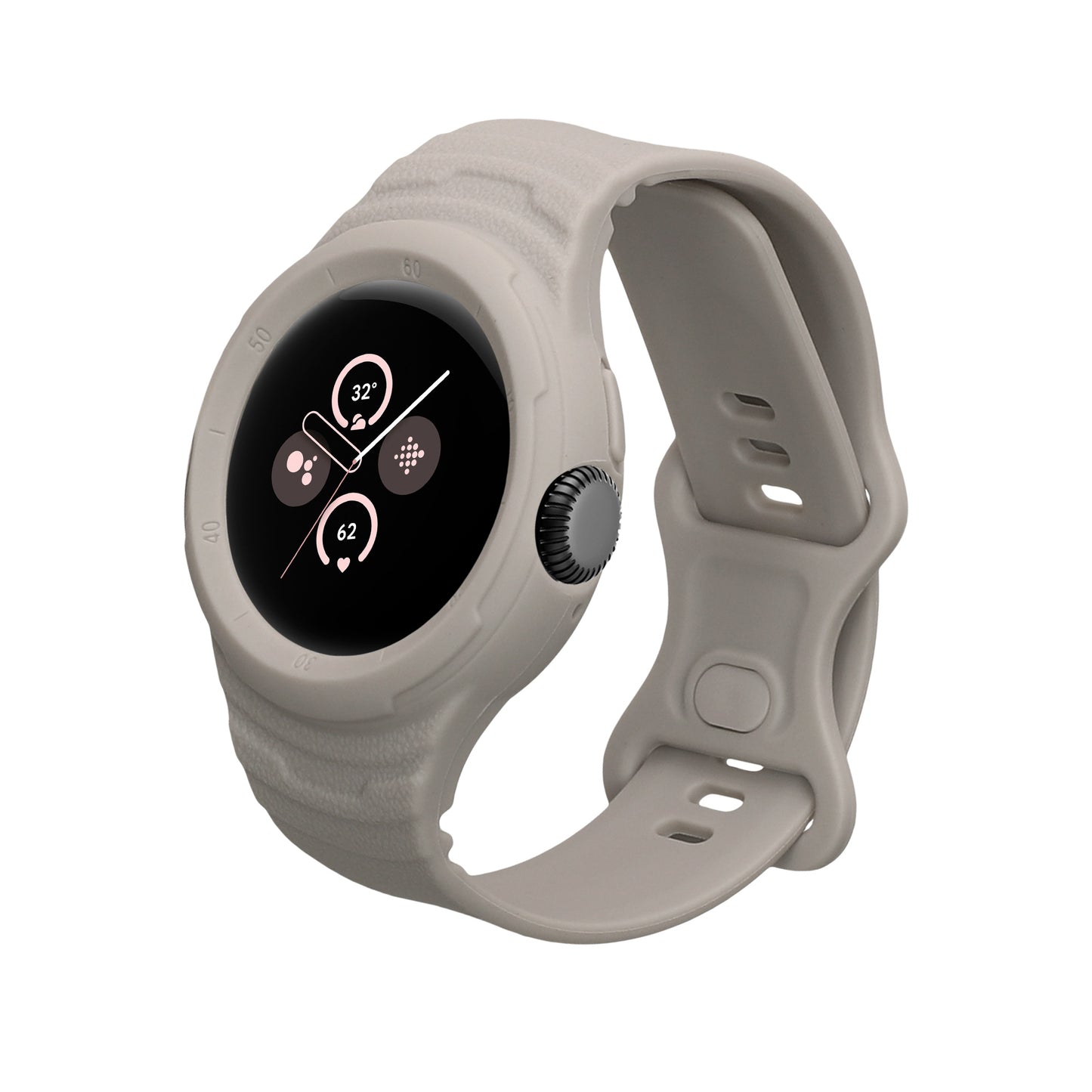 kwmobile Sport Bracelet compatible with Google Pixel Watch 2 / Pixel Watch 1 - Strap for Fitness Tracker - with Protective Bumper