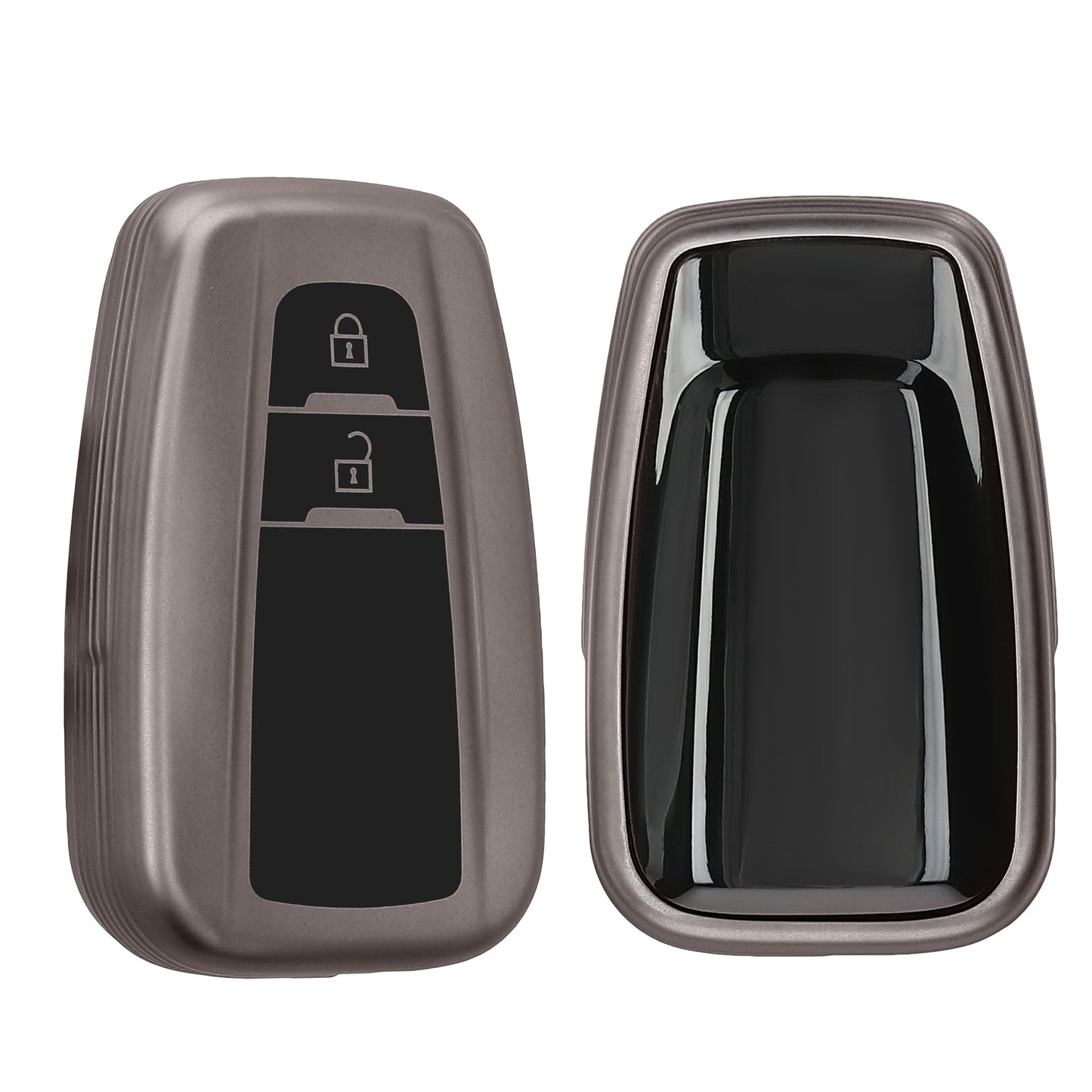 kwmobile Car Key Fob Cover Compatible with Toyota 2-Button Smart Key - Silicone Case