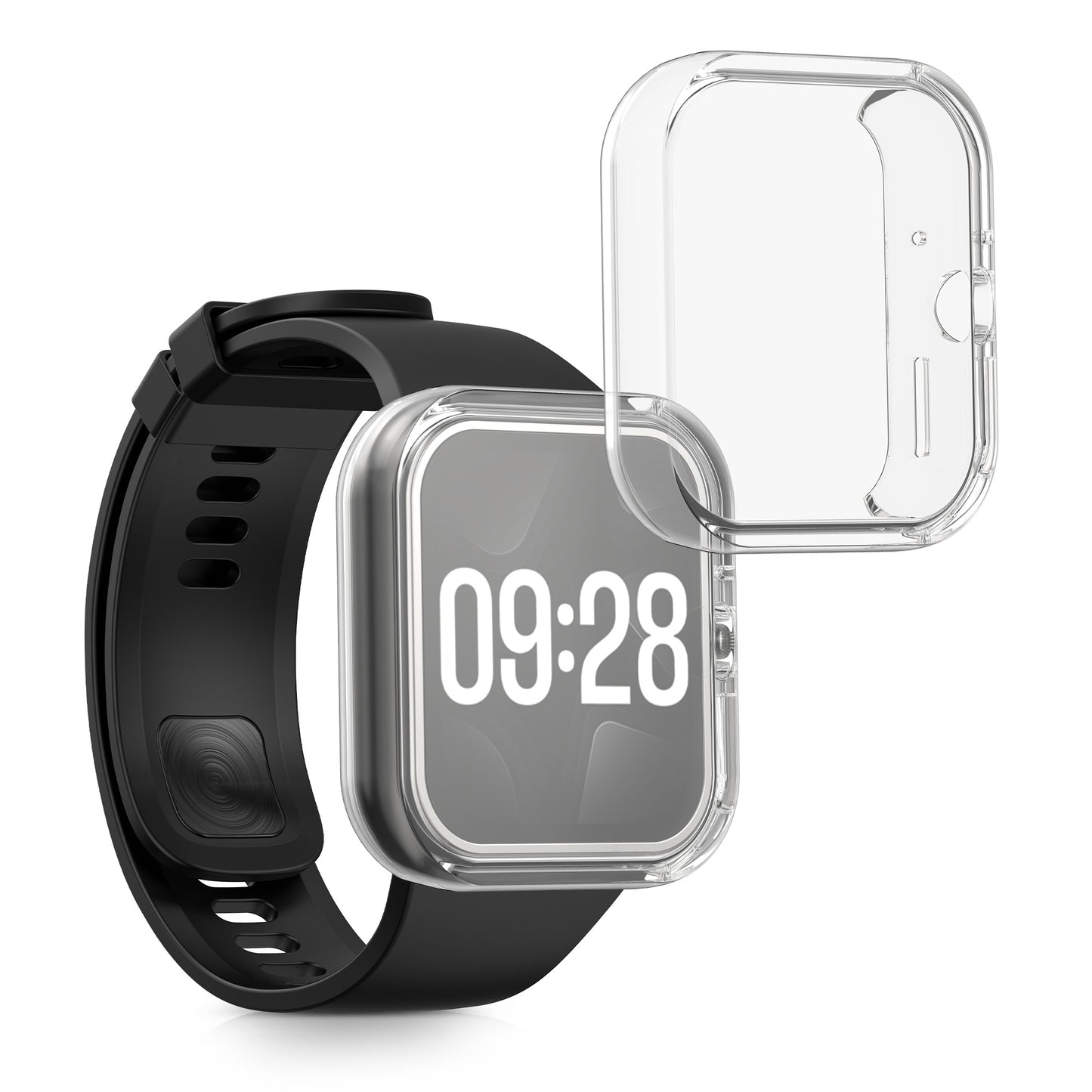 kwmobile Protective Case for Xiaomi Redmi Watch 4 Fullbody Display Cover Set
