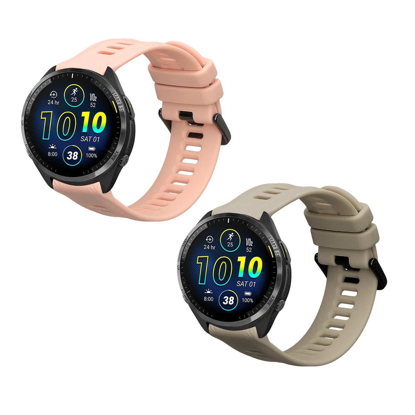 kwmobile Watch Strap for Garmin Forerunner 965 / 965 Solar / Forerunner 955 / 955 Solar Strap Fitness Tracker Band Set Replacement Strap Smartwatch