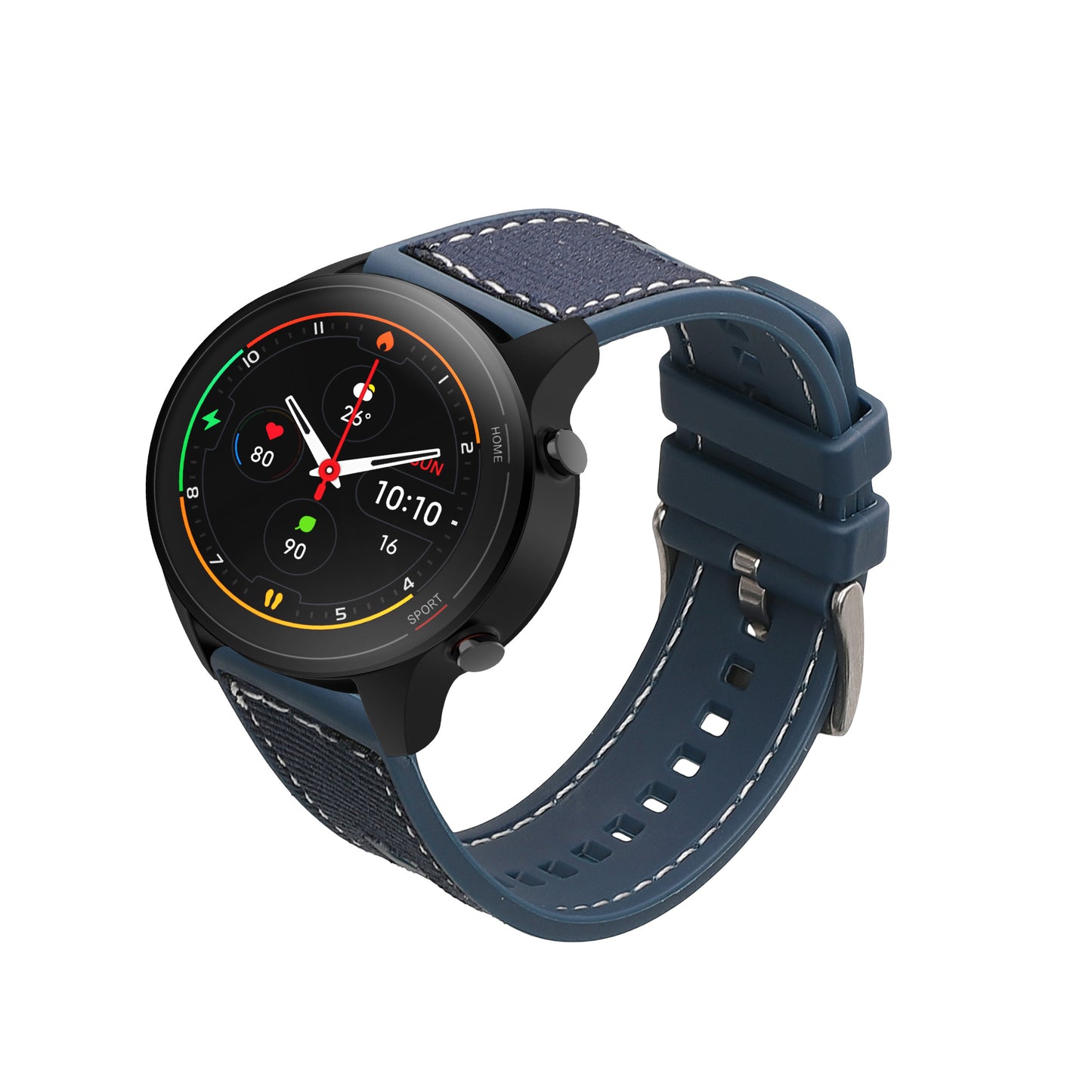 kwmobile Strap compatible with Xiaomi Mi Watch Color Sport / S1 Active Band - Made of Nylon and Silicone - Fitness Tracker Sport Strap - Inner Dimensions 14 - 22 cm