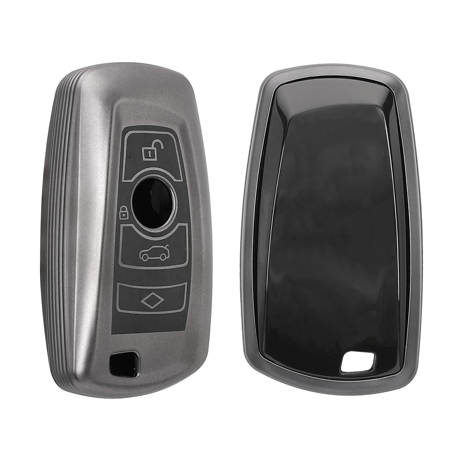 kwmobile Car Key Cover Compatible with BMW 3-Button Keyless Go Car Key - Silicone Case Remote Cover