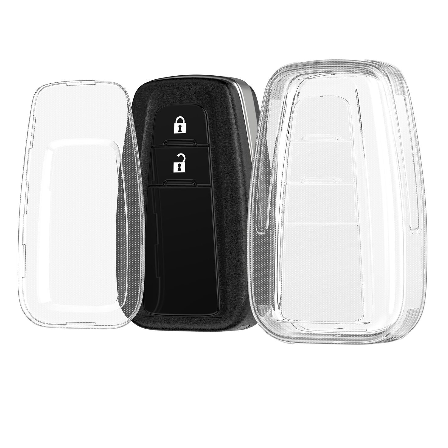 kwmobile Car Key Cover compatible with Toyota 2-Button Smart Key Car Key