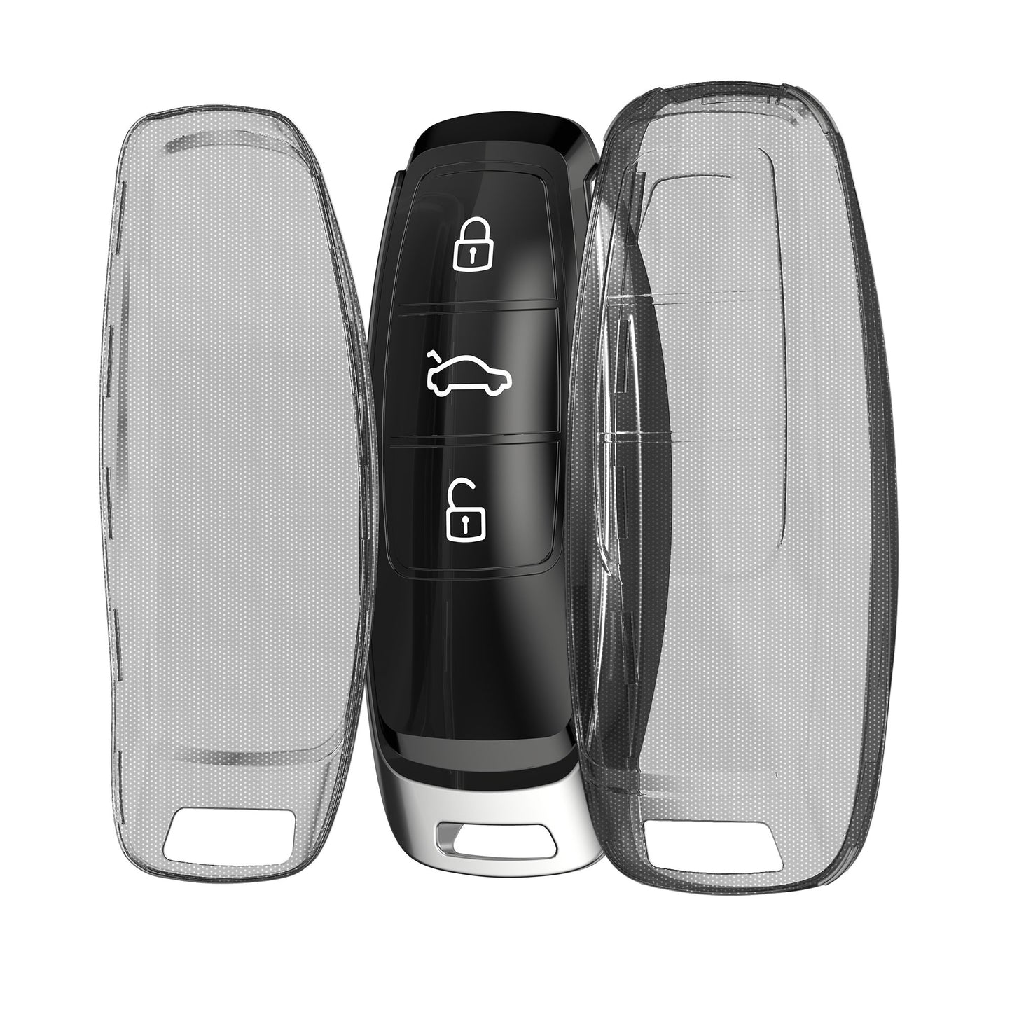 kwmobile Car Key Cover Compatible with Audi A6 A7 A8 Q7 Q8 3-Button Car Key Keyless