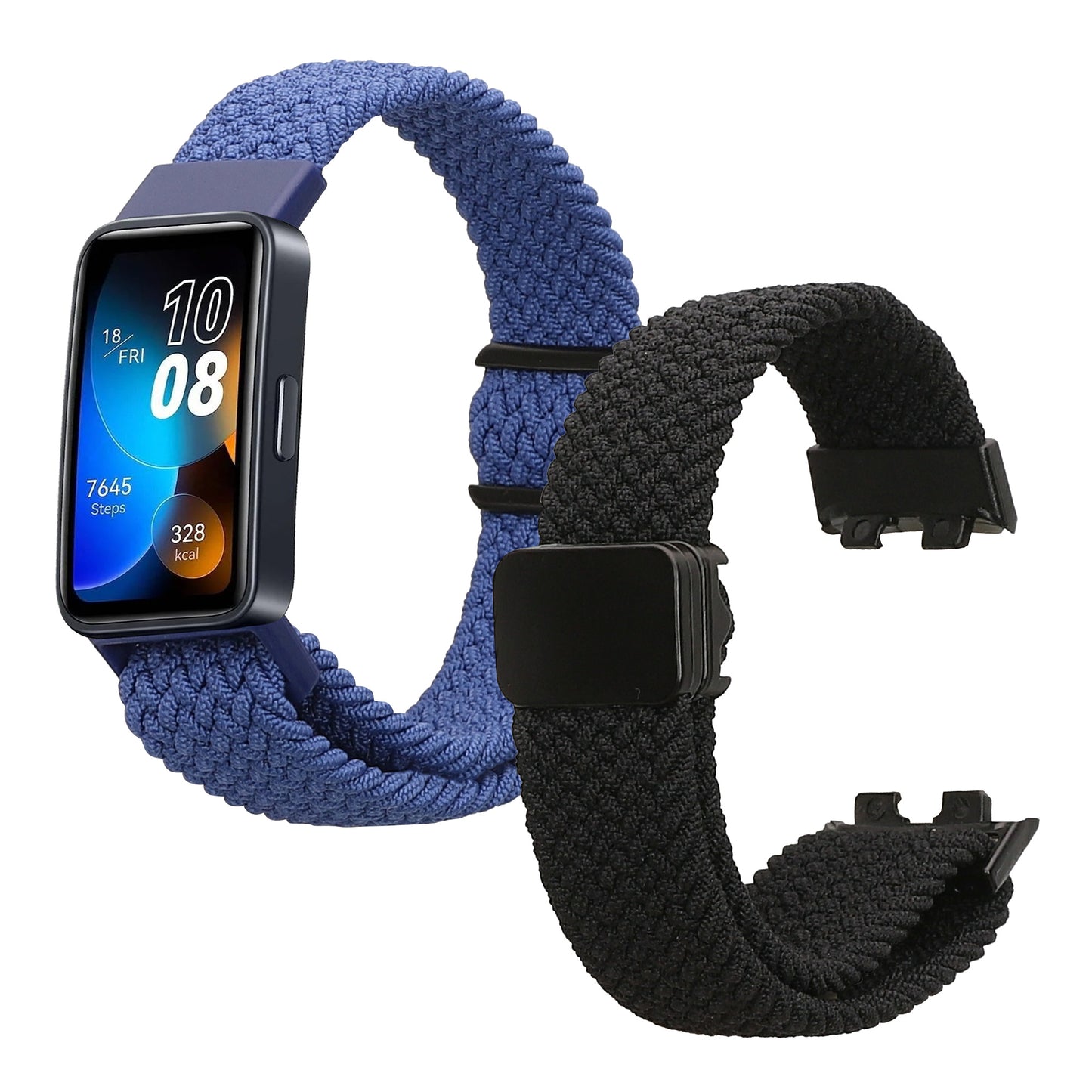kwmobile Replacement Strap Compatible with Huawei Band 10 / 9 / 8 Strap Set with Magnetic Clasp