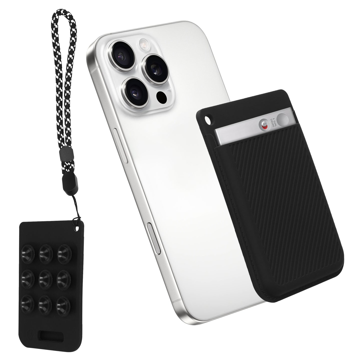 kwmobile Voice Recorder Protective Case compatible with PLAUD Note AI Voice Recorder Case - Dictaphone Case with Smartphone Attachment