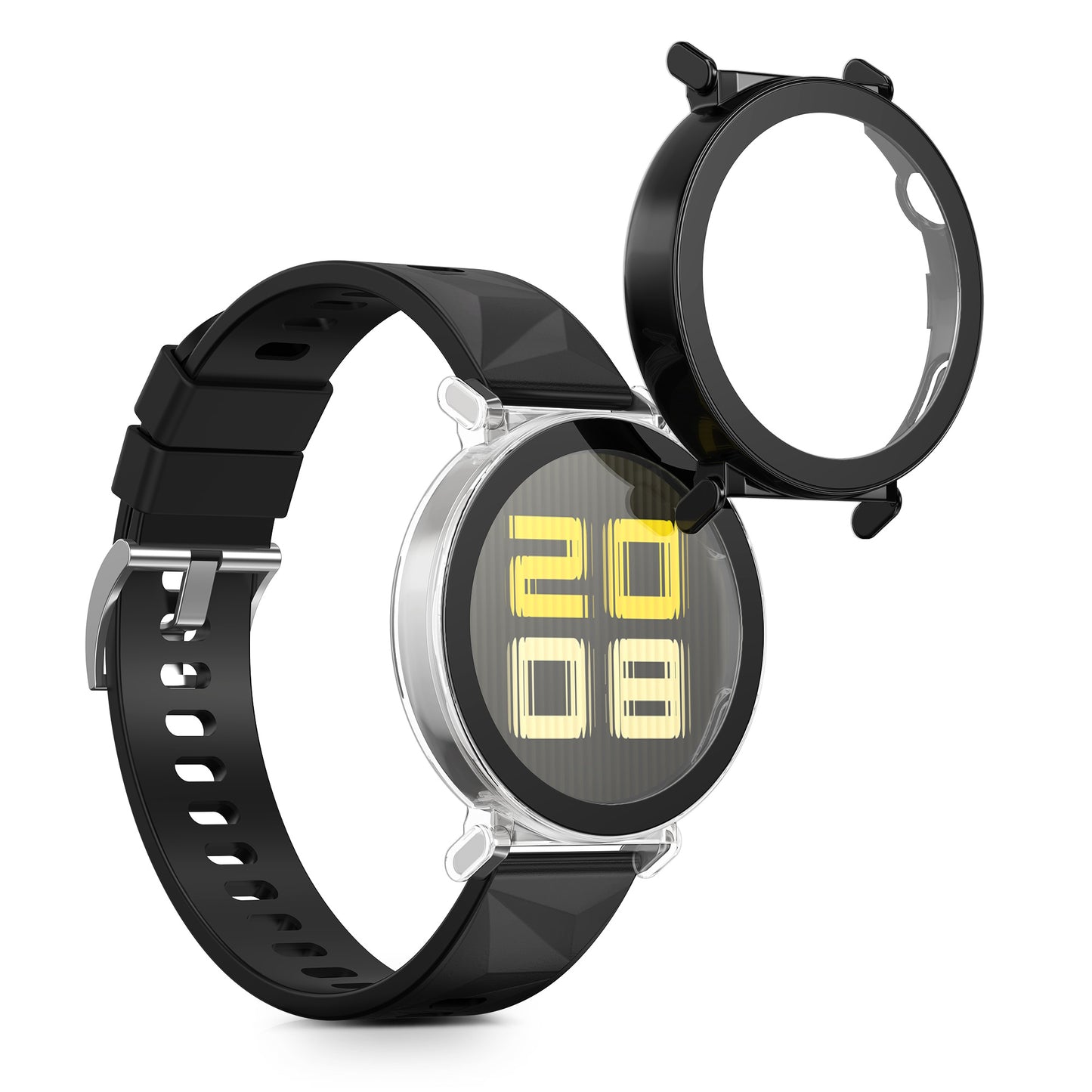 kwmobile Glass Case for Huawei Watch GT5 41mm Protective Full-Body Fitness Tracker Case Set