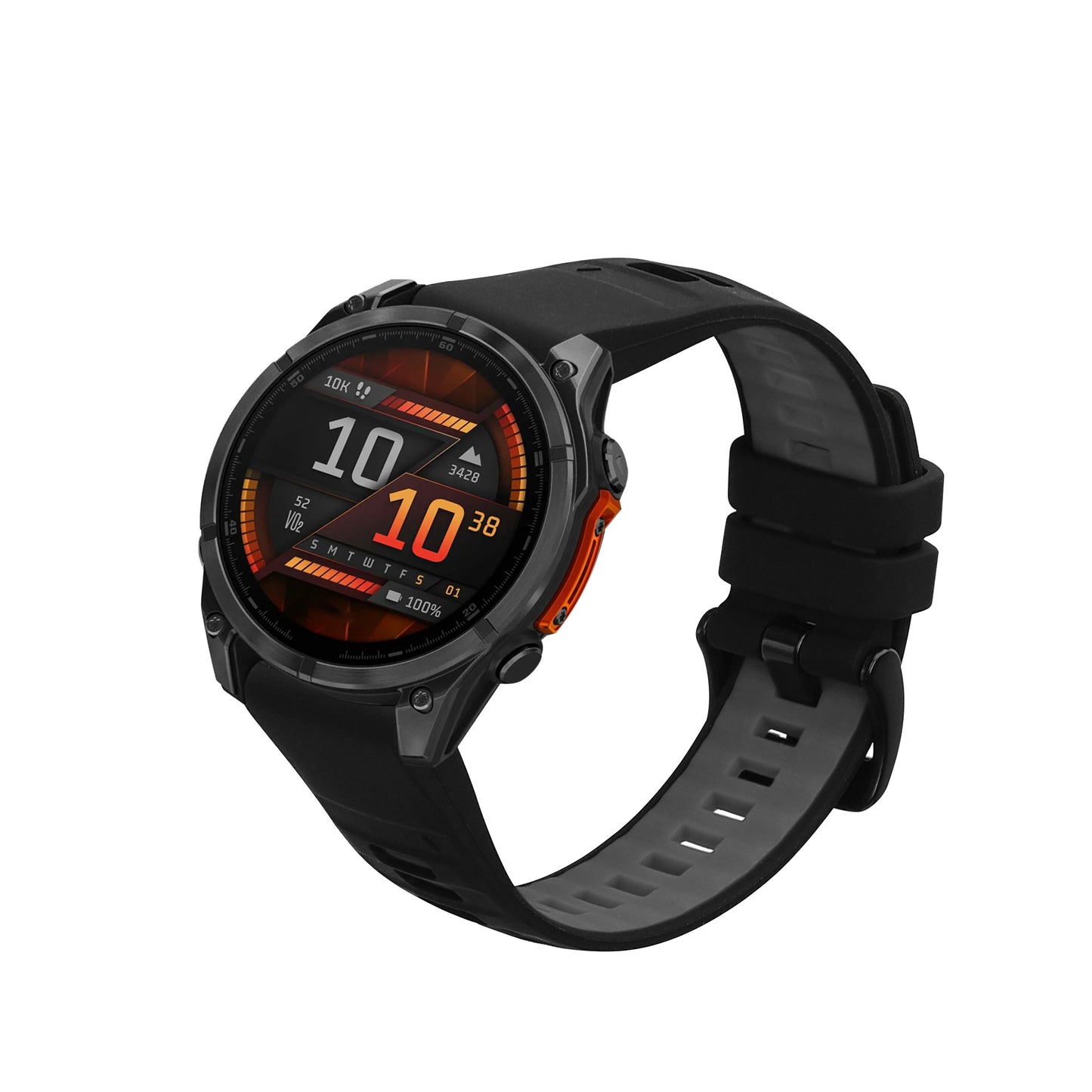 kwmobile Silicone Watch Strap for Garmin Epix 2 / Instinct 2 / Instinct 3 45mm / Fenix 8 47mm Strap - Replacement Band for Fitness Tracker - Smartwatch Replacement Band