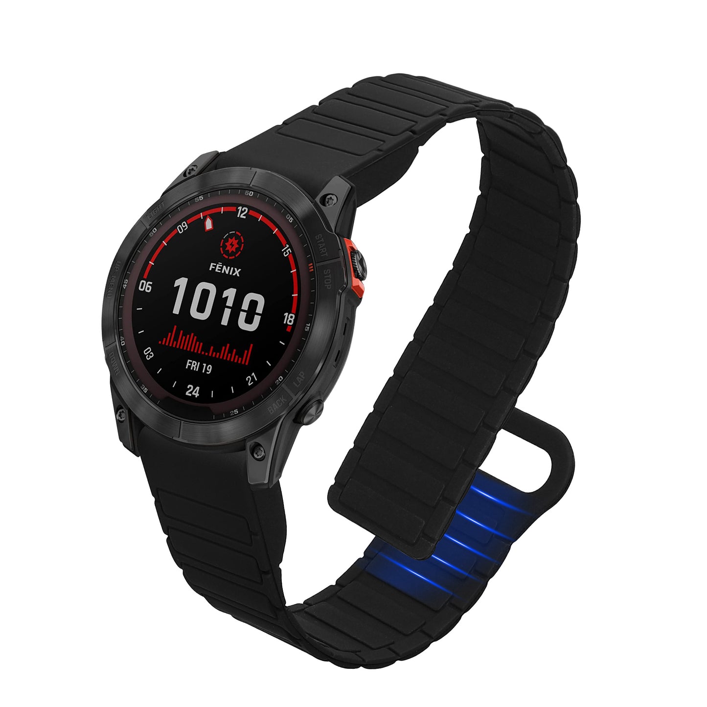 kwmobile Replacement Band Compatible with Garmin Fenix 8 51mm / Enduro 3 / Fenix 7X / 7X Pro / Instinct 2X Band Fitness Tracker Strap with Magnetic Closure