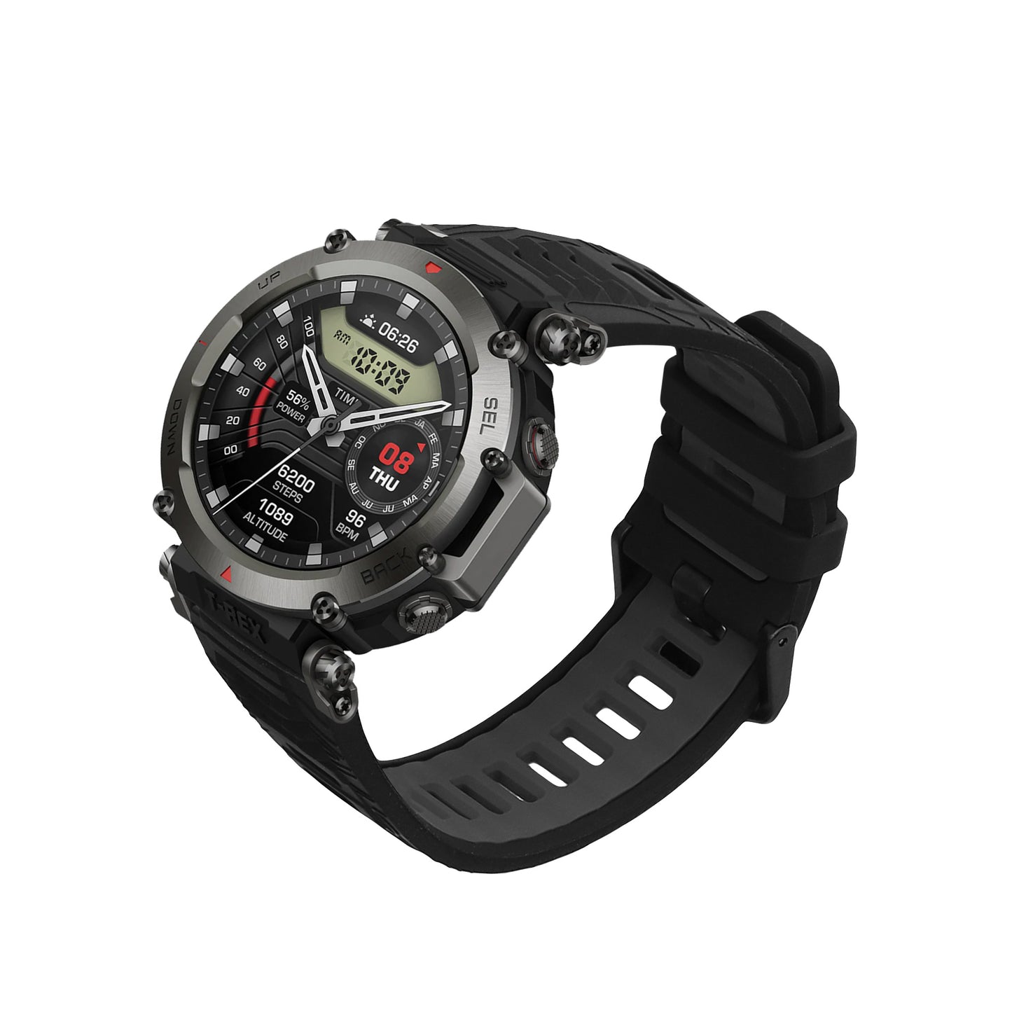 kwmobile Silicone Watch Strap for Amazfit T-Rex 3 - Replacement Band for Fitness Tracker Smartwatch
