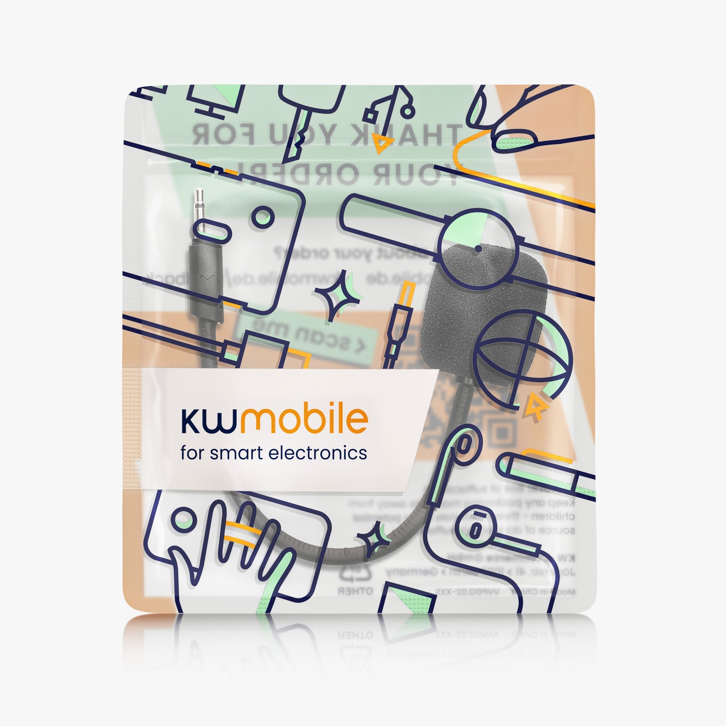kwmobile Replacement Headphone Microphone compatible with JBL Quantum 100 Headset - Gaming Headphones Microphone with 3.5mm Jack Plug