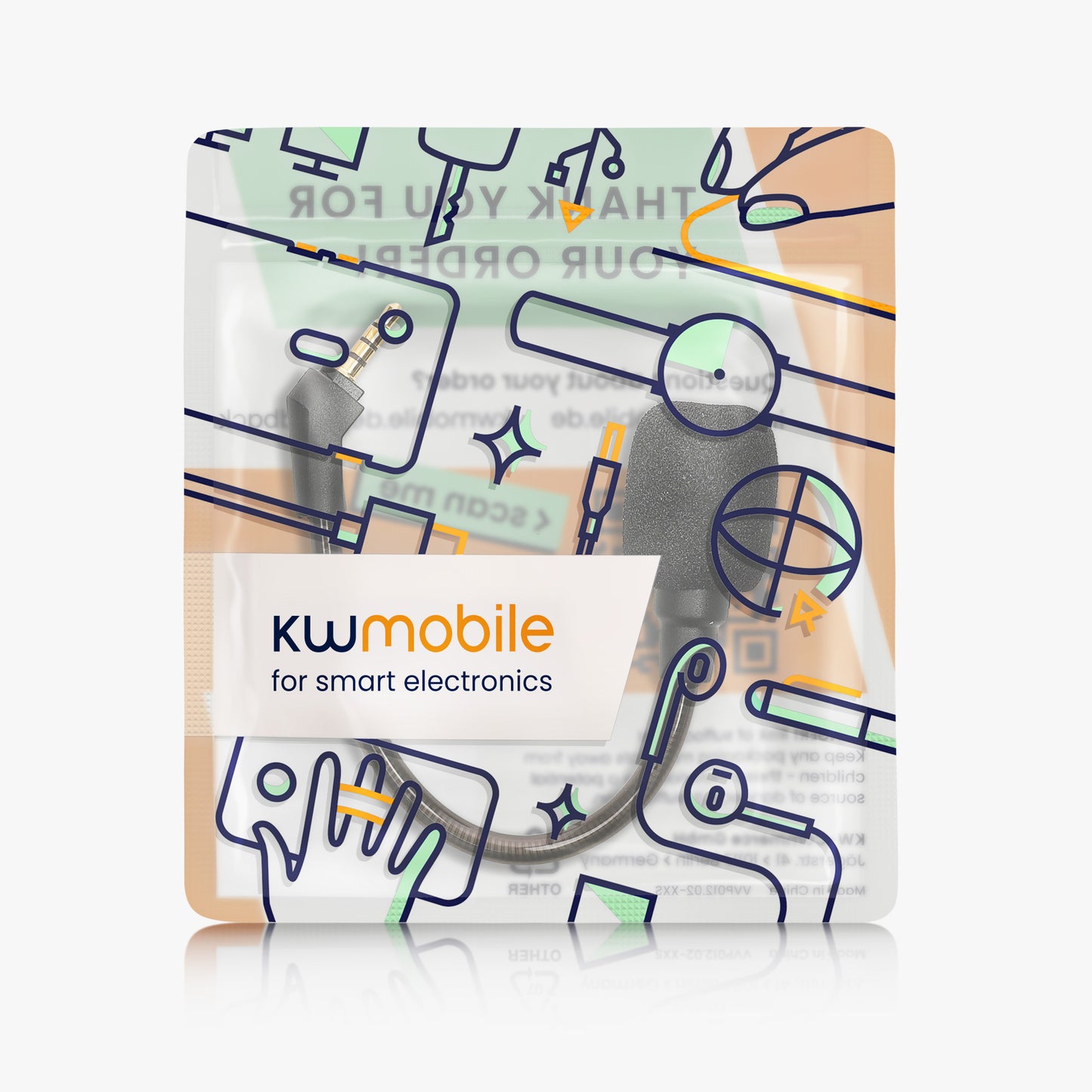 kwmobile Replacement Headphone Microphone compatible with ASUS ROG Theta 7.1 Headset - Gaming Headphone Microphone with 3.5 mm Jack Plug