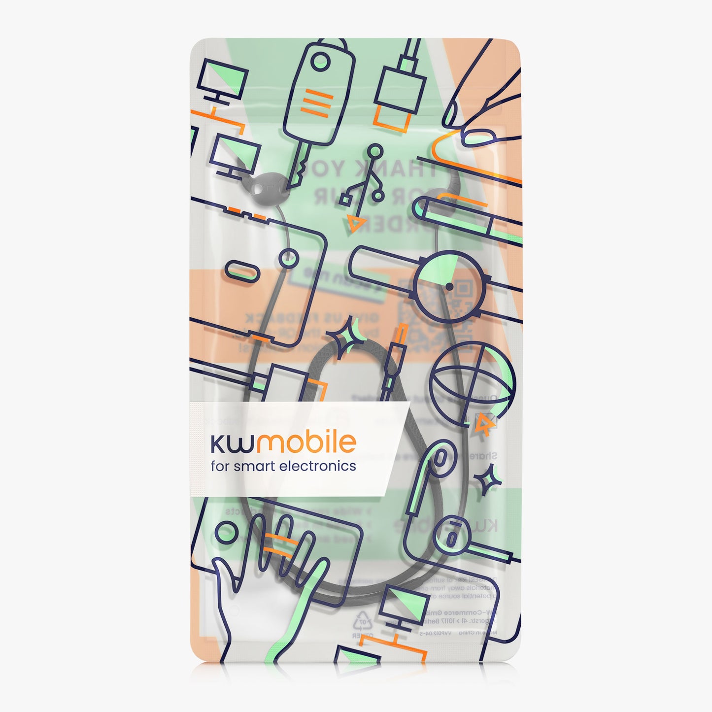 kwmobile Lanyard Compatible with Samsung Galaxy Buds 3 Headphones - Headphone Holder Band Strap