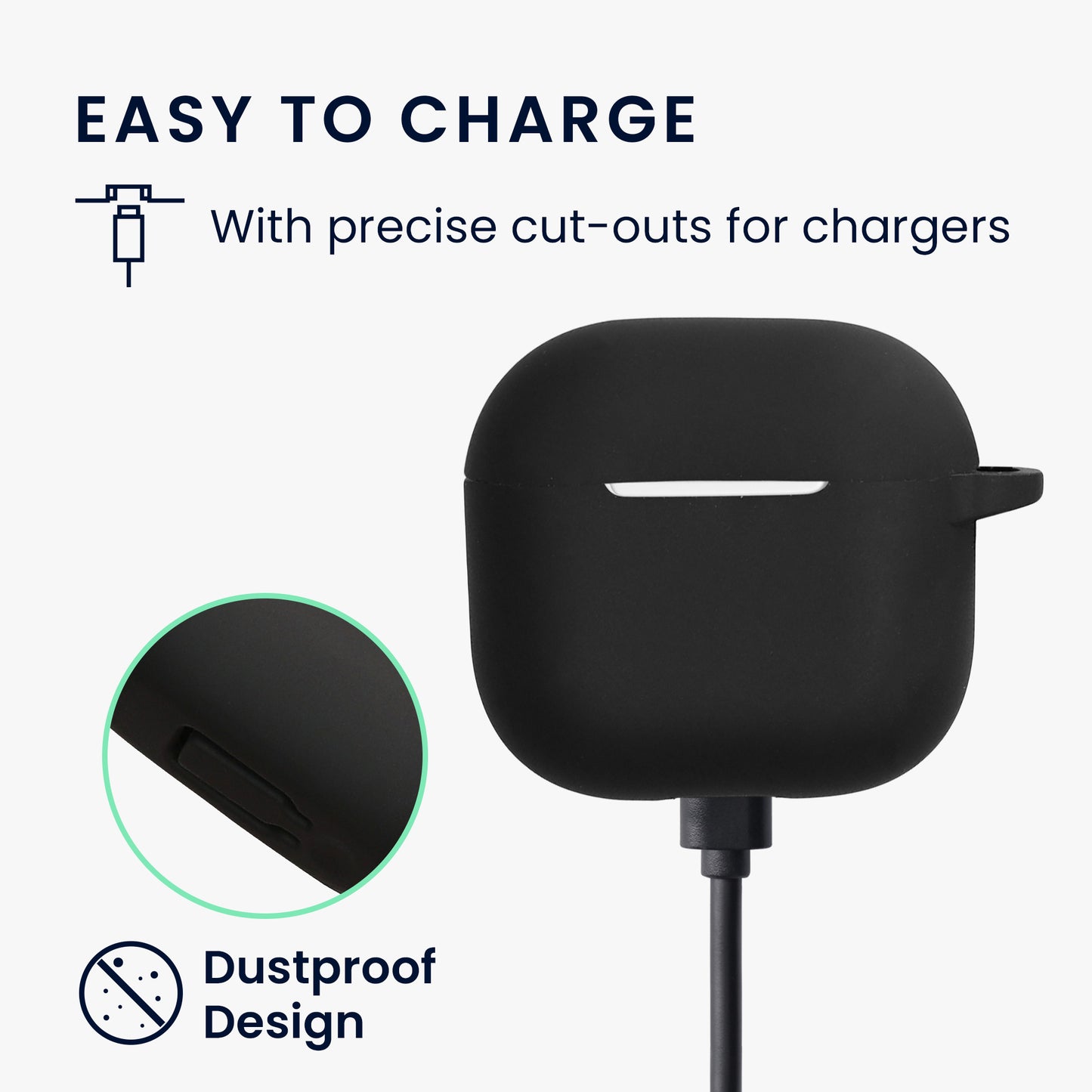 kwmobile Case Compatible with Apple AirPods 4 Headphones