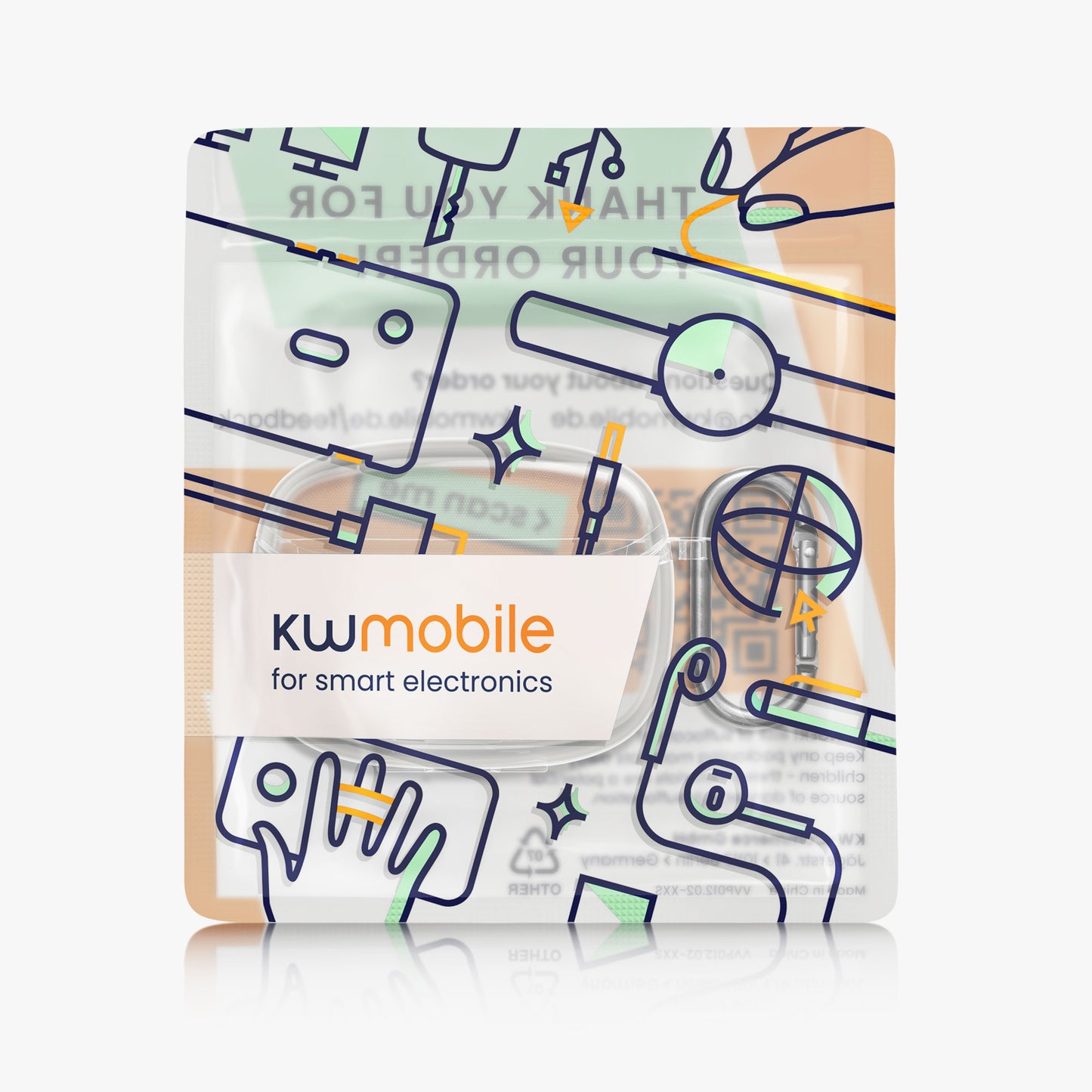 kwmobile Case for JBL Tune Buds 2 Protective Cover Headphone Case