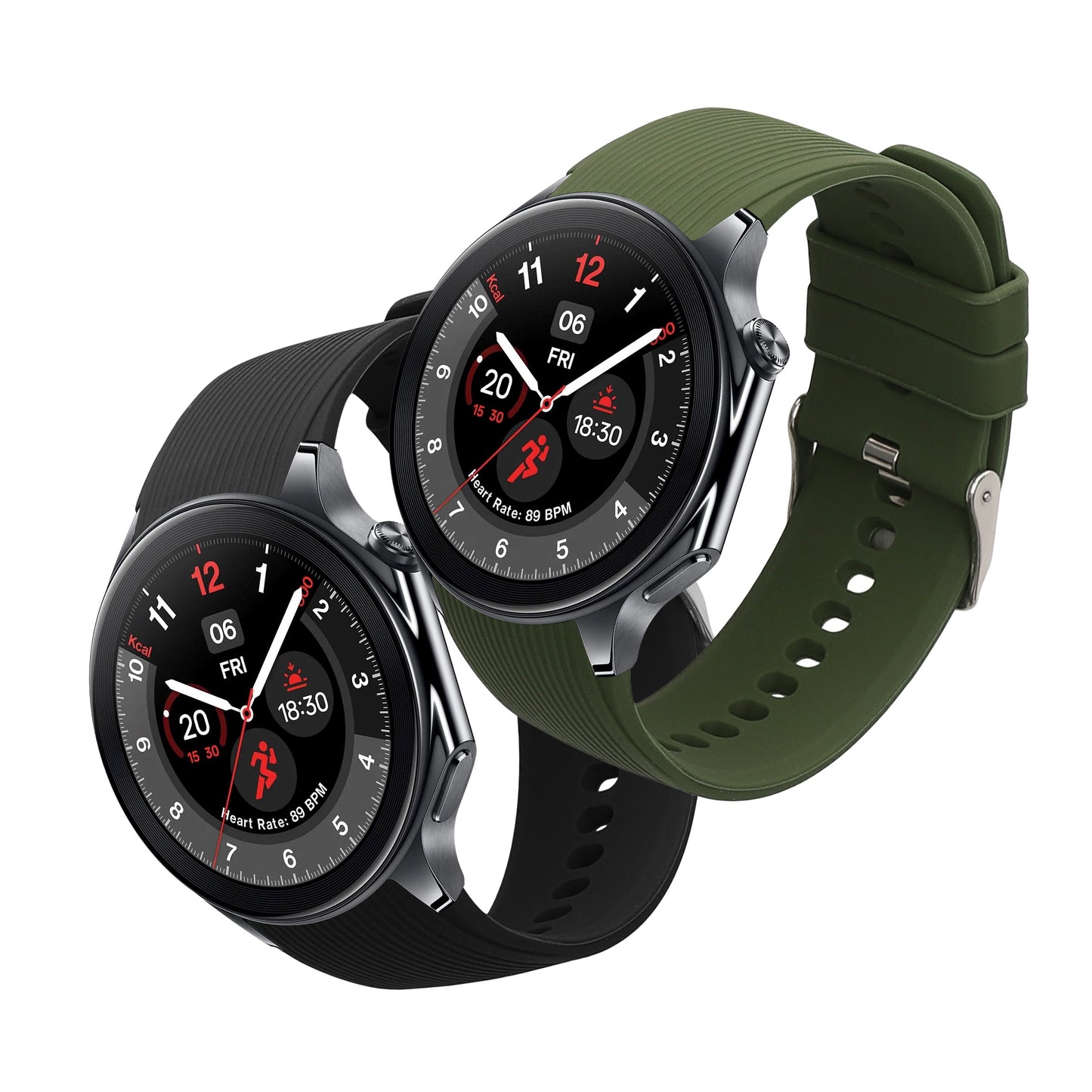 kwmobile Watch Strap for OnePlus Watch 3 / 2 / 2R / Oppo Watch X2 Fitness Tracker Band Set Replacement Strap Smartwatch
