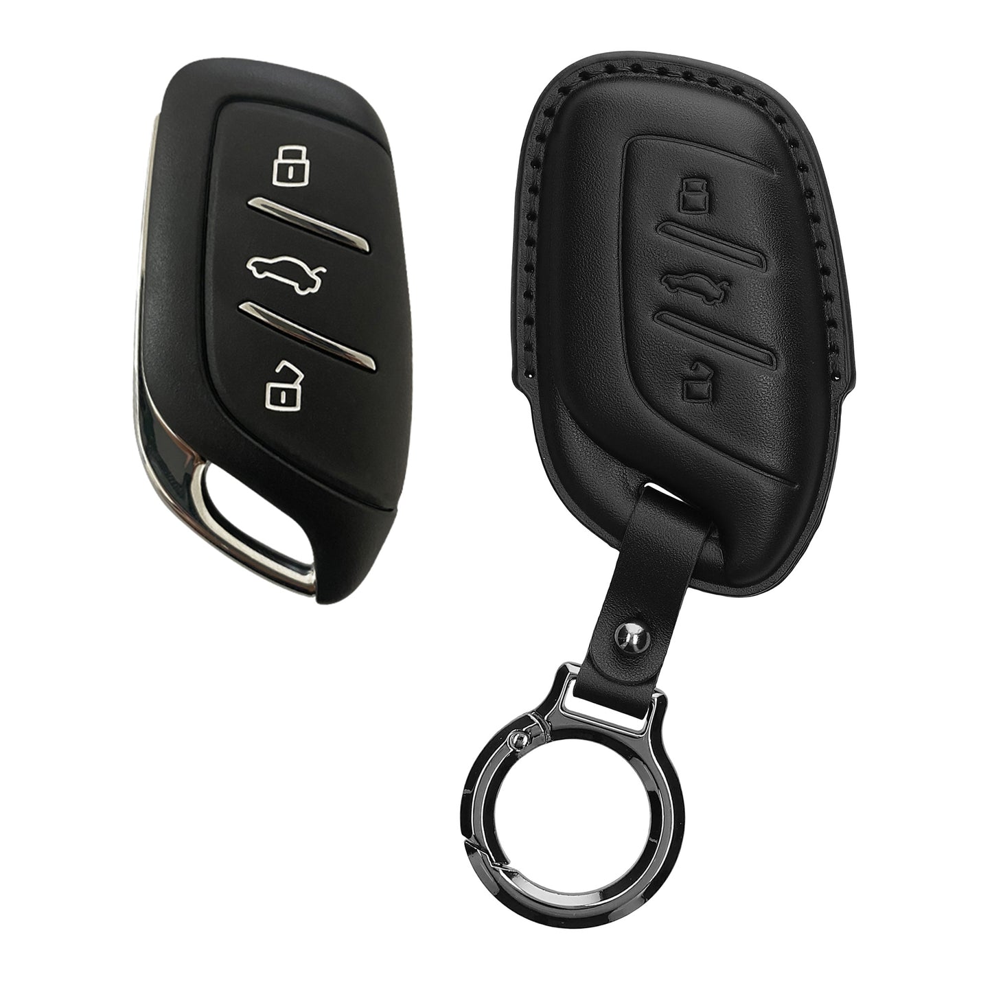 kwmobile Premium Car Key Protective Cover compatible with MG 3-Button ZS MG4 MG5 MG6 Case - Key Fob Shell