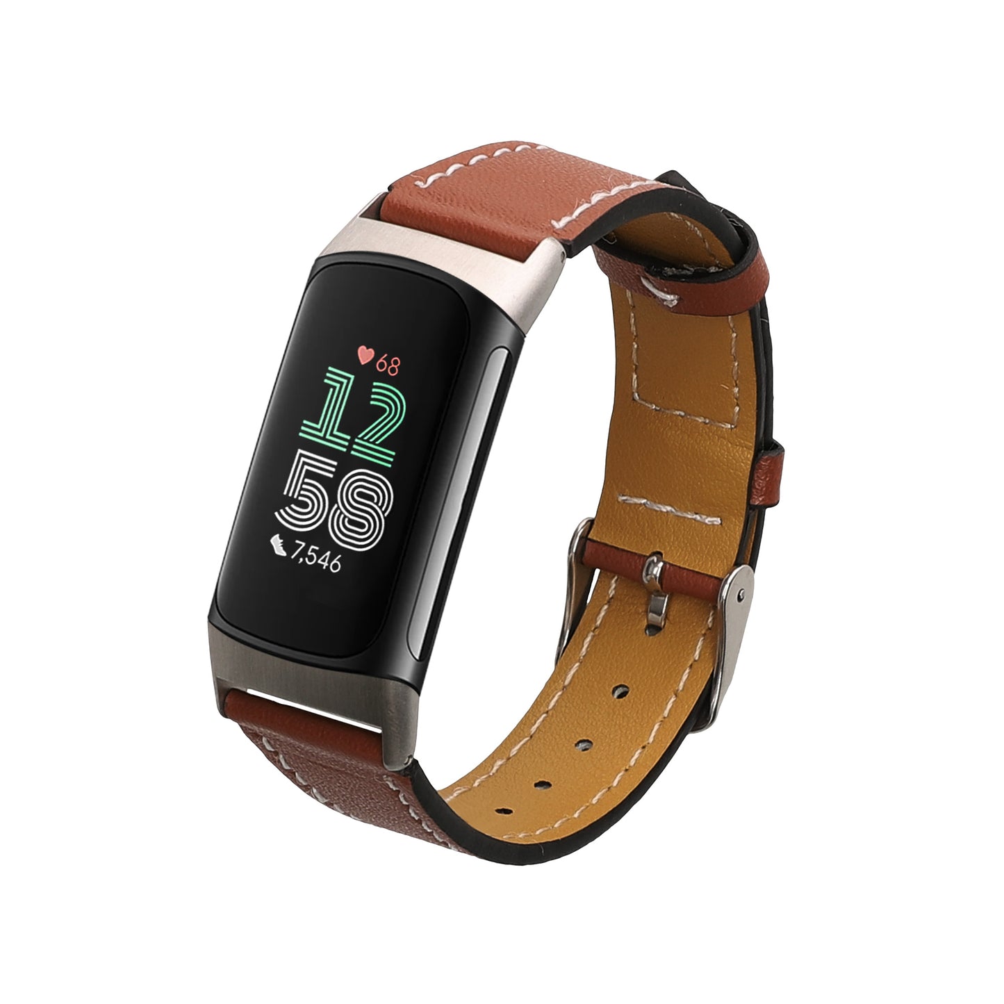Leather Wristband for Fitbit Charge 6 / Charge 5