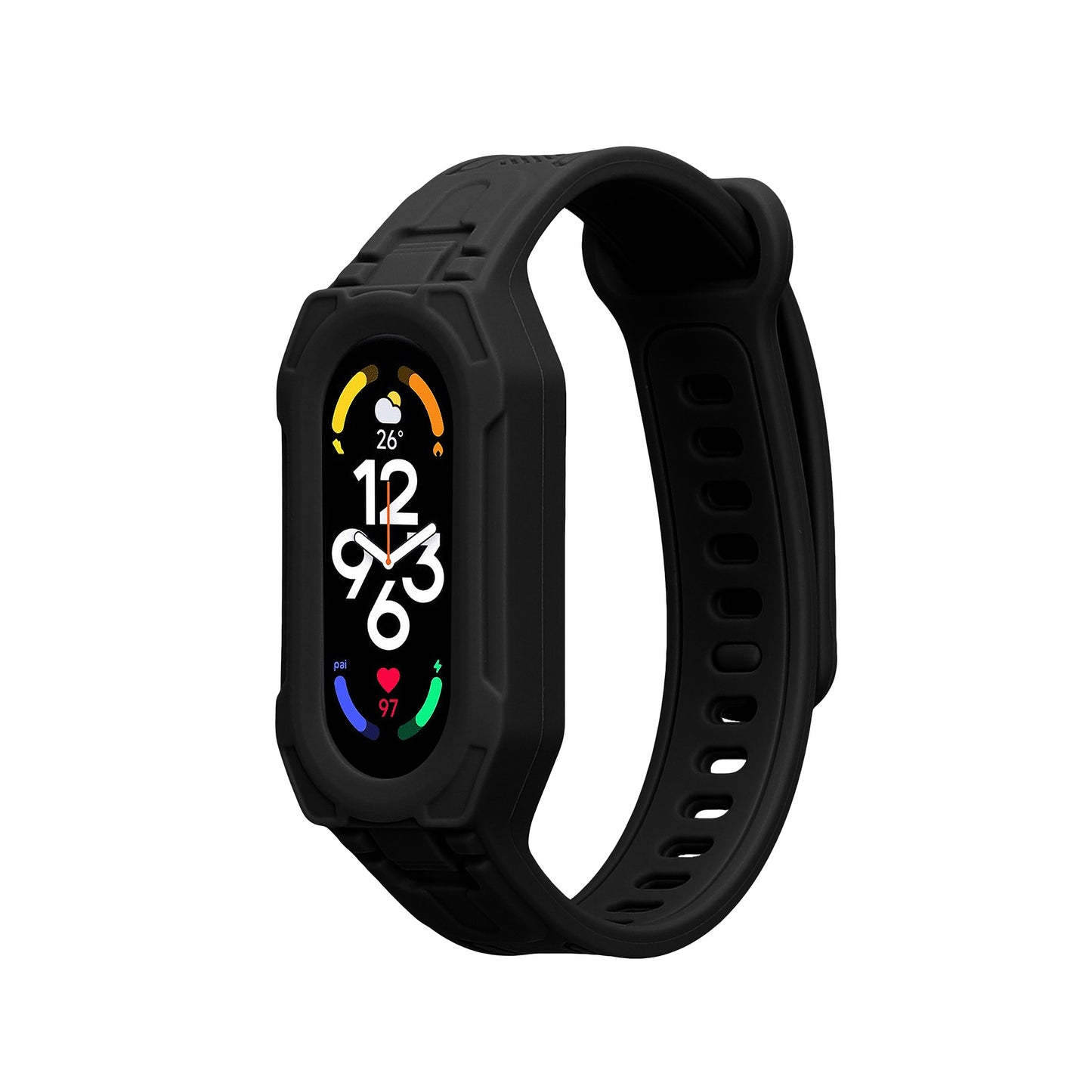 kwmobile Sport Armband compatible with Xiaomi Smart Band 10 / Smart Band 9 / 8 7 6 5 4 3 - Strap for Fitness Tracker - with Protective Bumper