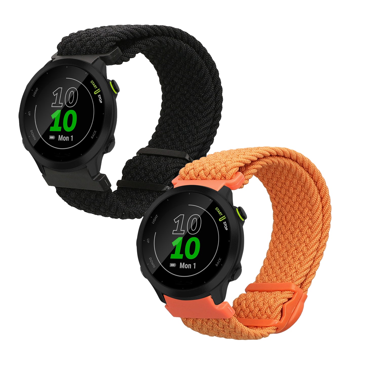 kwmobile Watch Strap for Garmin Forerunner 55 / Forerunner 165 / 245 / 645 / 570 42mm Strap Fitness Tracker Band Set Replacement Strap Smartwatch