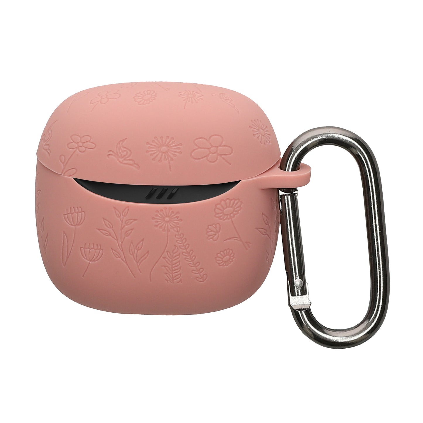 kwmobile Silicone Case for JBL Tune Flex 2 Case - Headphone Protective Cover with Carabiner
