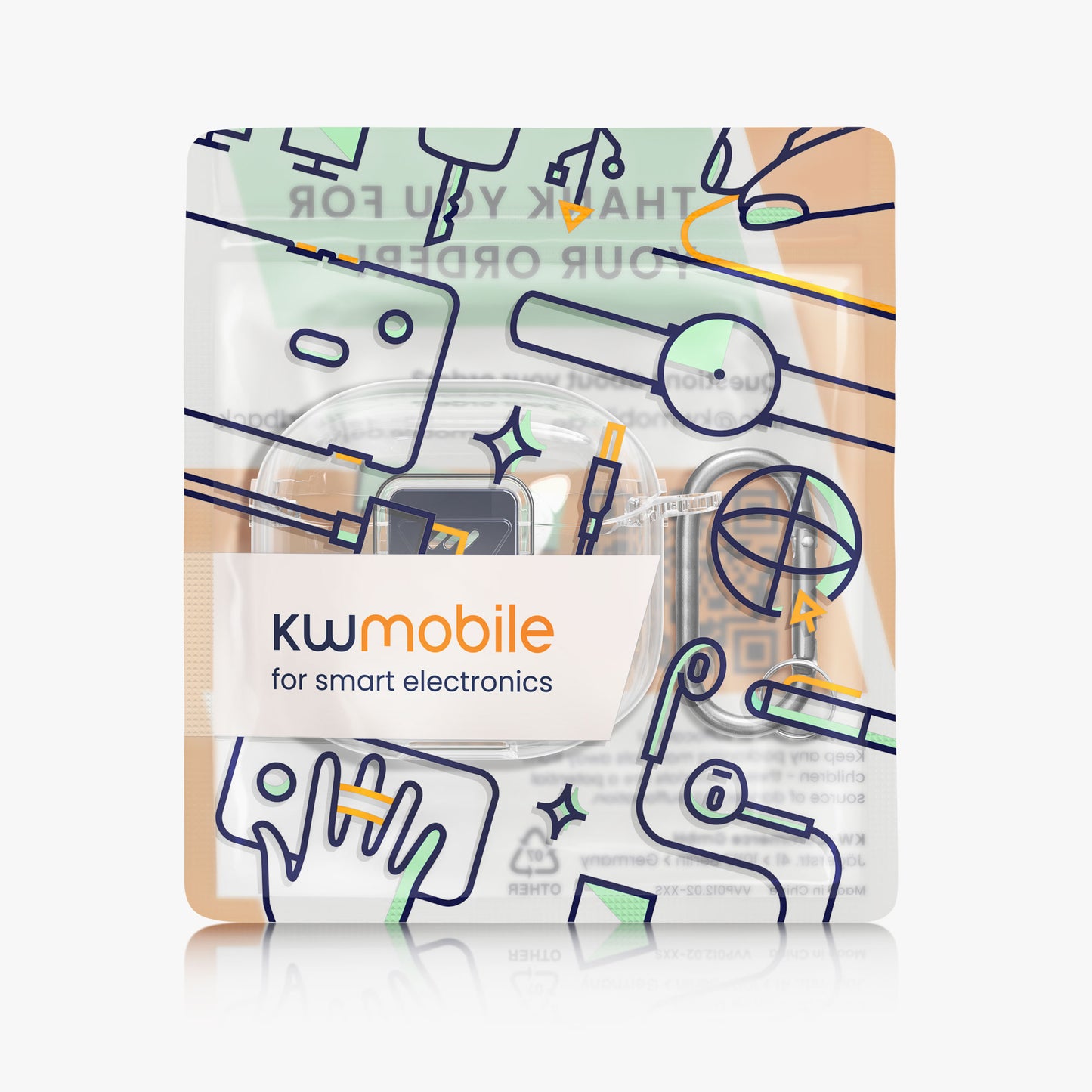 kwmobile Case for JBL Tune Flex 2 Case Protective Cover Headphone Cover