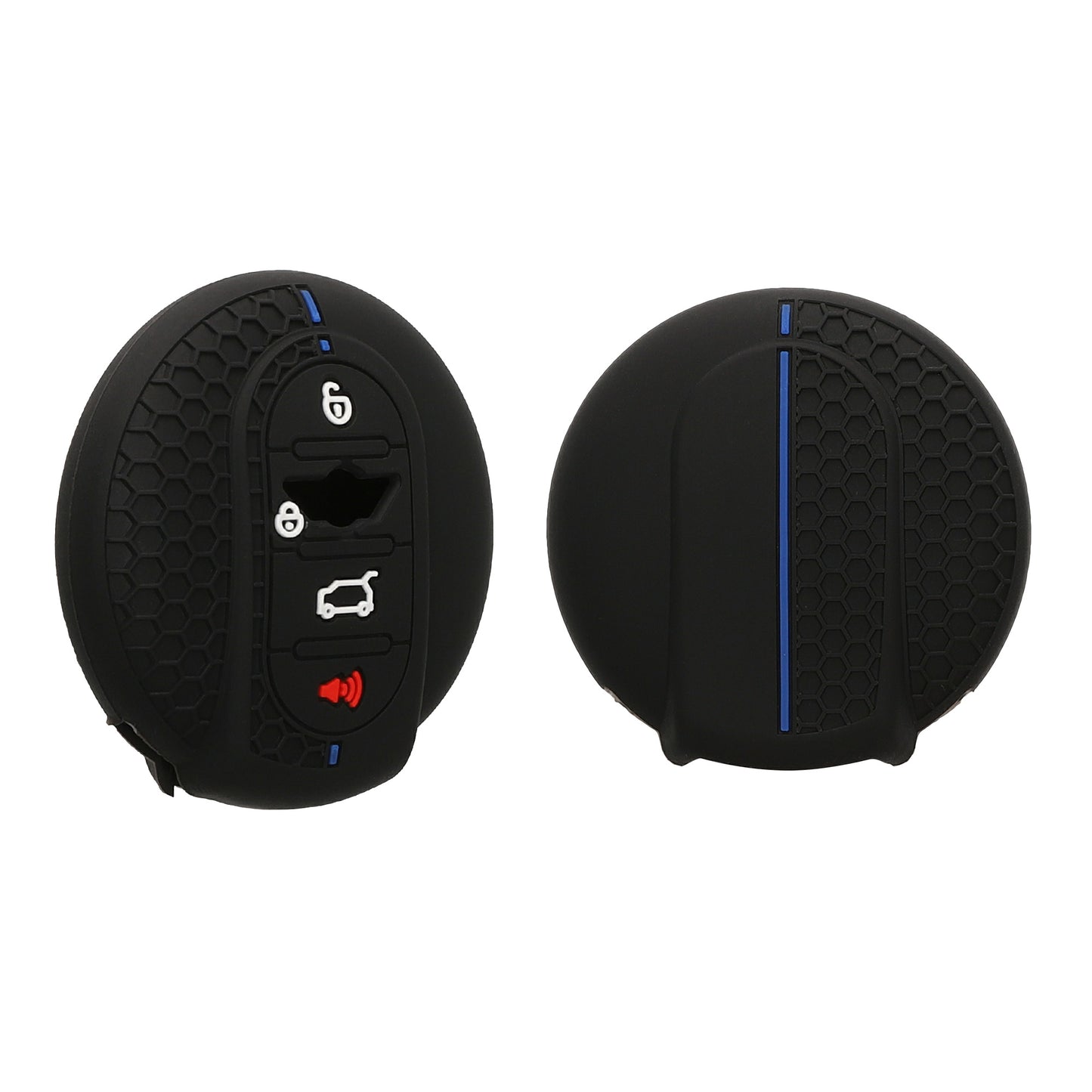 kwmobile Car Key Protection Case Compatible with Mini 3-Button Smart Key Car Key Cover
