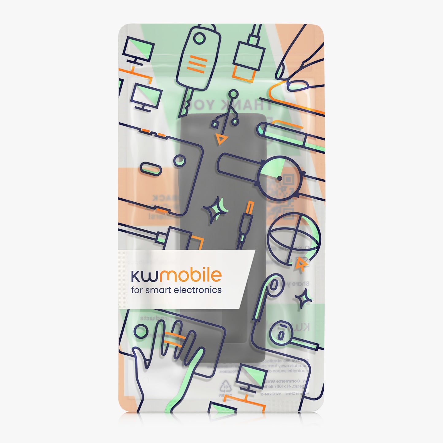 kwmobile Case for CUKTECH Power Bank 20000mAh (PB200) - Power Bank Case for Travel - Power Bank Bag