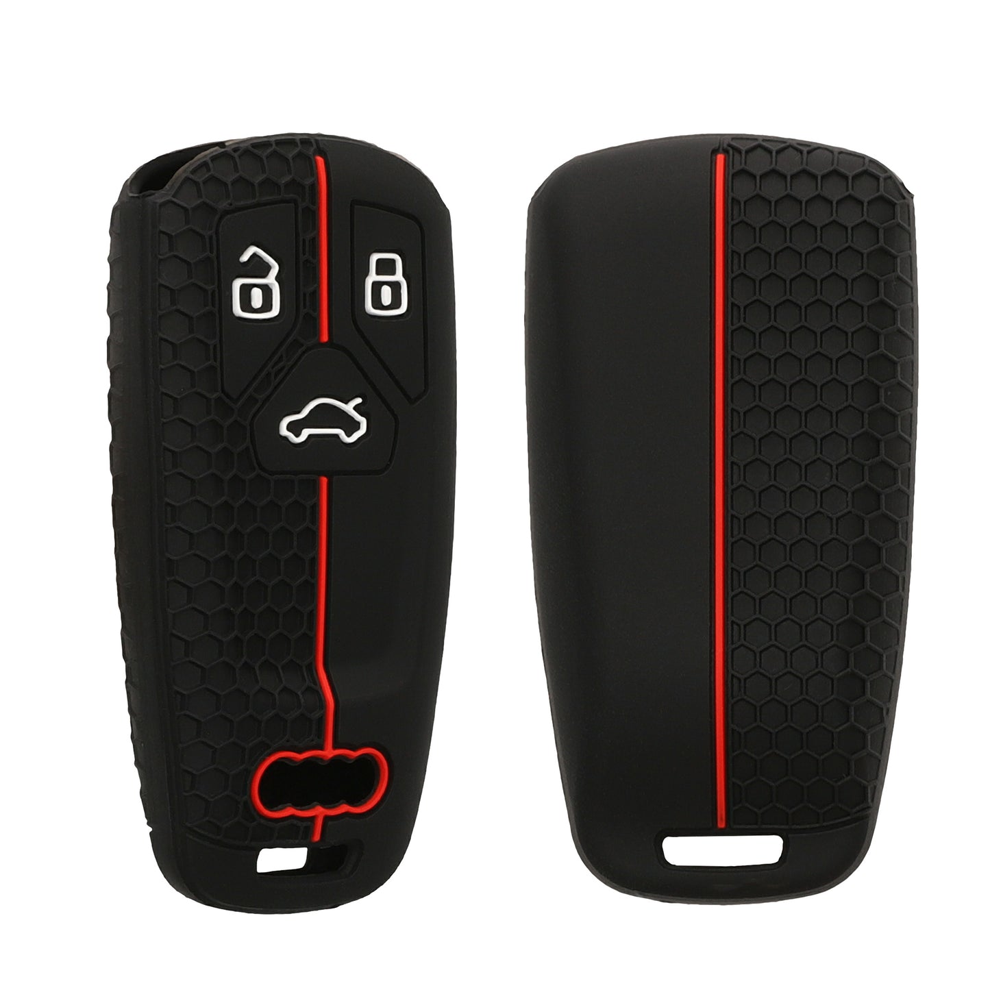 kwmobile Car Key Protection Case Compatible with Audi 3-Button Smart Key (Keyless Go Only) Case