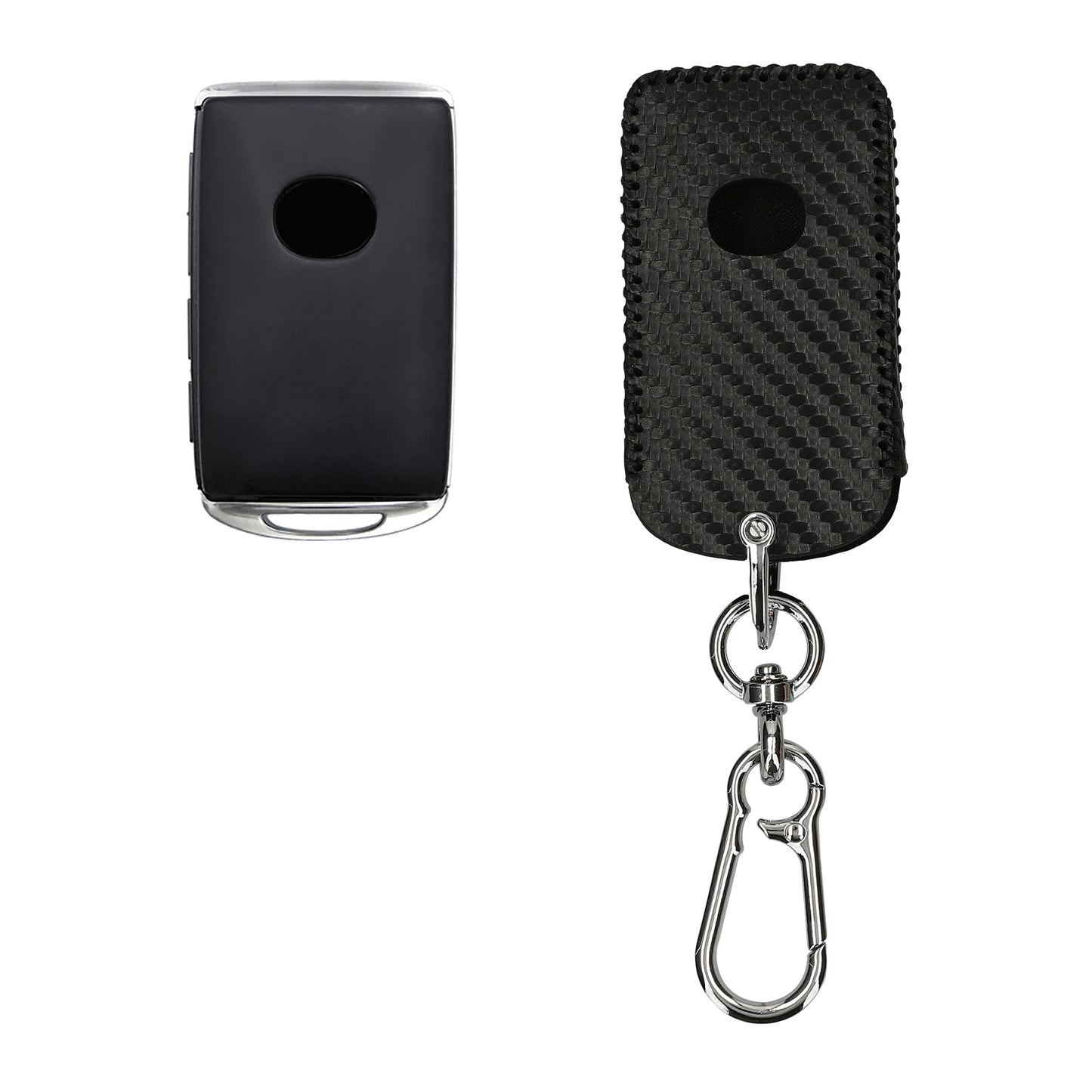kwmobile Car Key Cover compatible with Mazda 3-Button CX30 CX50 CX60 CX90 MX-30 - Key Fob Cover with Keychain
