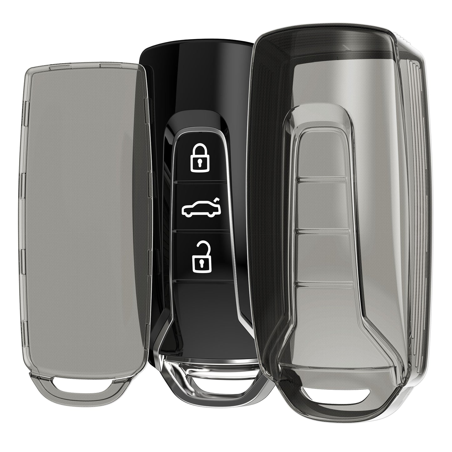 kwmobile Car Key Cover compatible with VW 3-Button Touareg EL R-Line e-Hybrid 2019-2025 Car Key