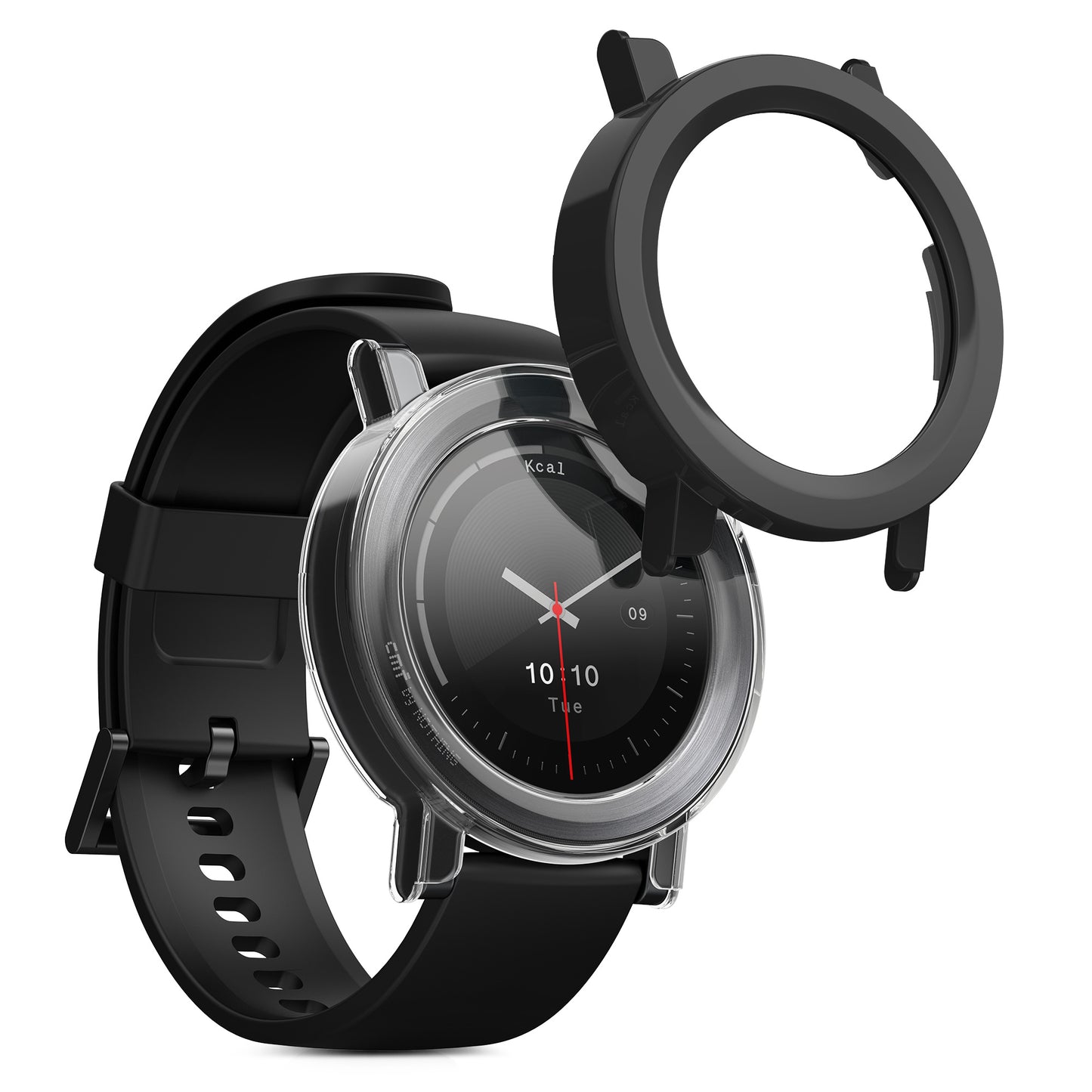kwmobile Glass Case for CMF Watch 3 Pro Protective Cover Fullbody Fitness Tracker Case Set