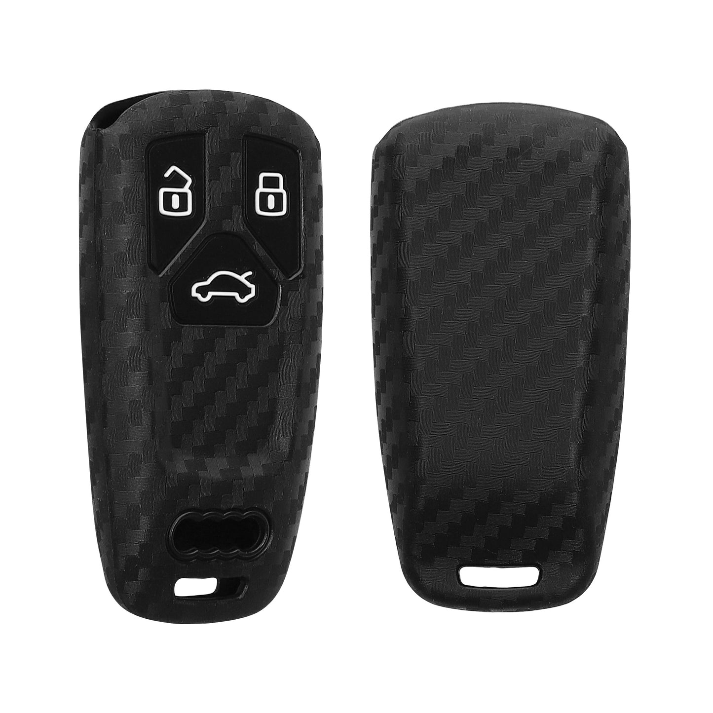 kwmobile Car Key Cover Compatible with Audi 3 Button Smart Key (Keyless Go Only) Cover