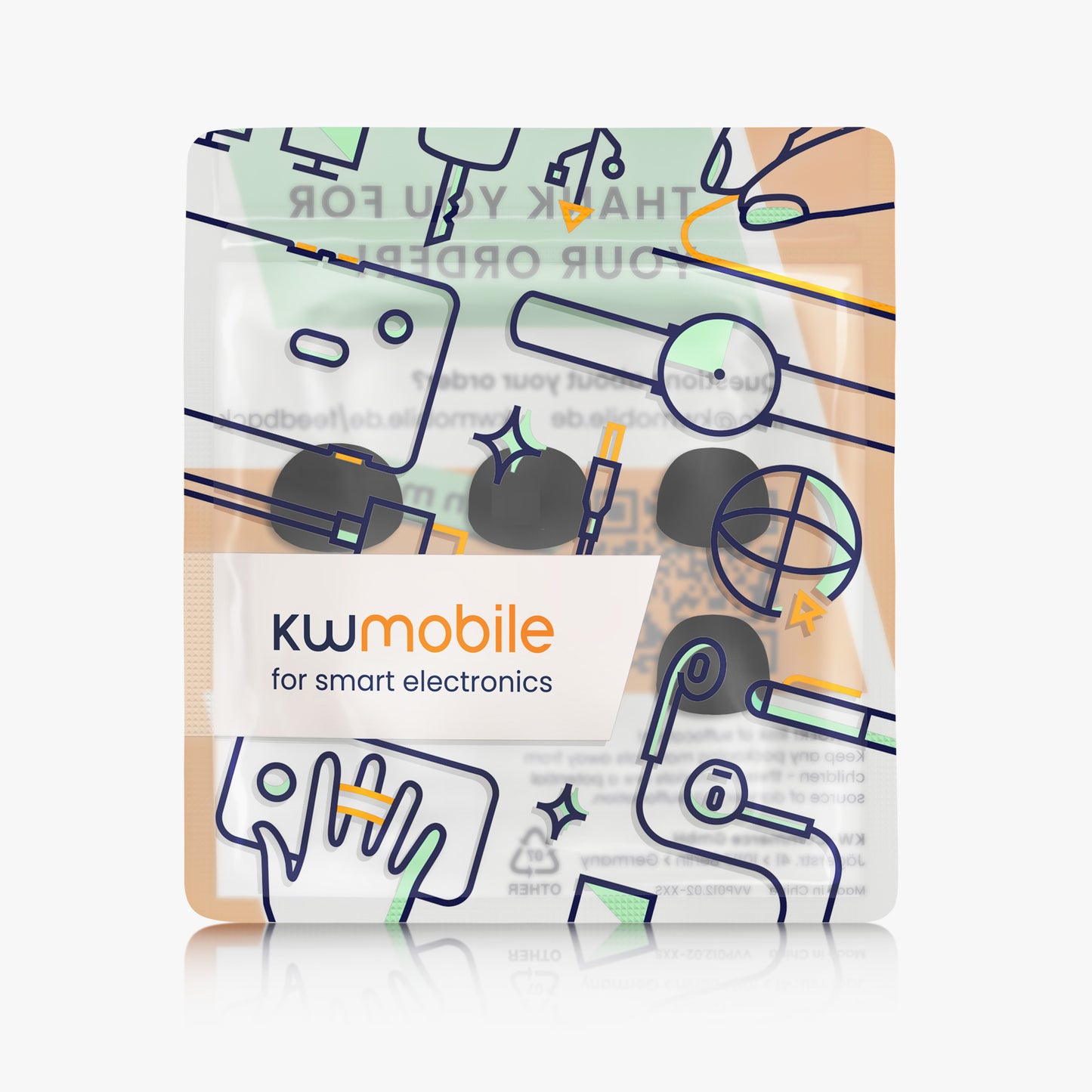 kwmobile Earpads compatible with Sennheiser MOMENTUM True Wireless 3 In-Ear Headphones