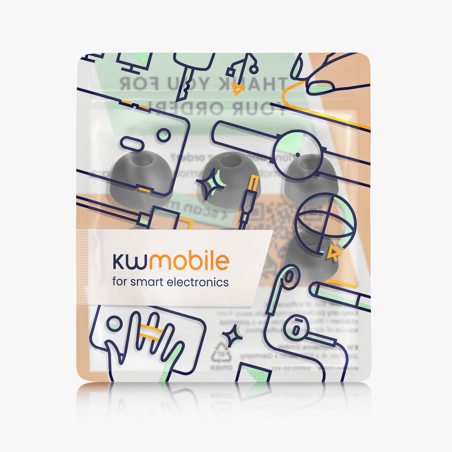 kwmobile Ear Pads compatible with Jabra Elite 8 Active
