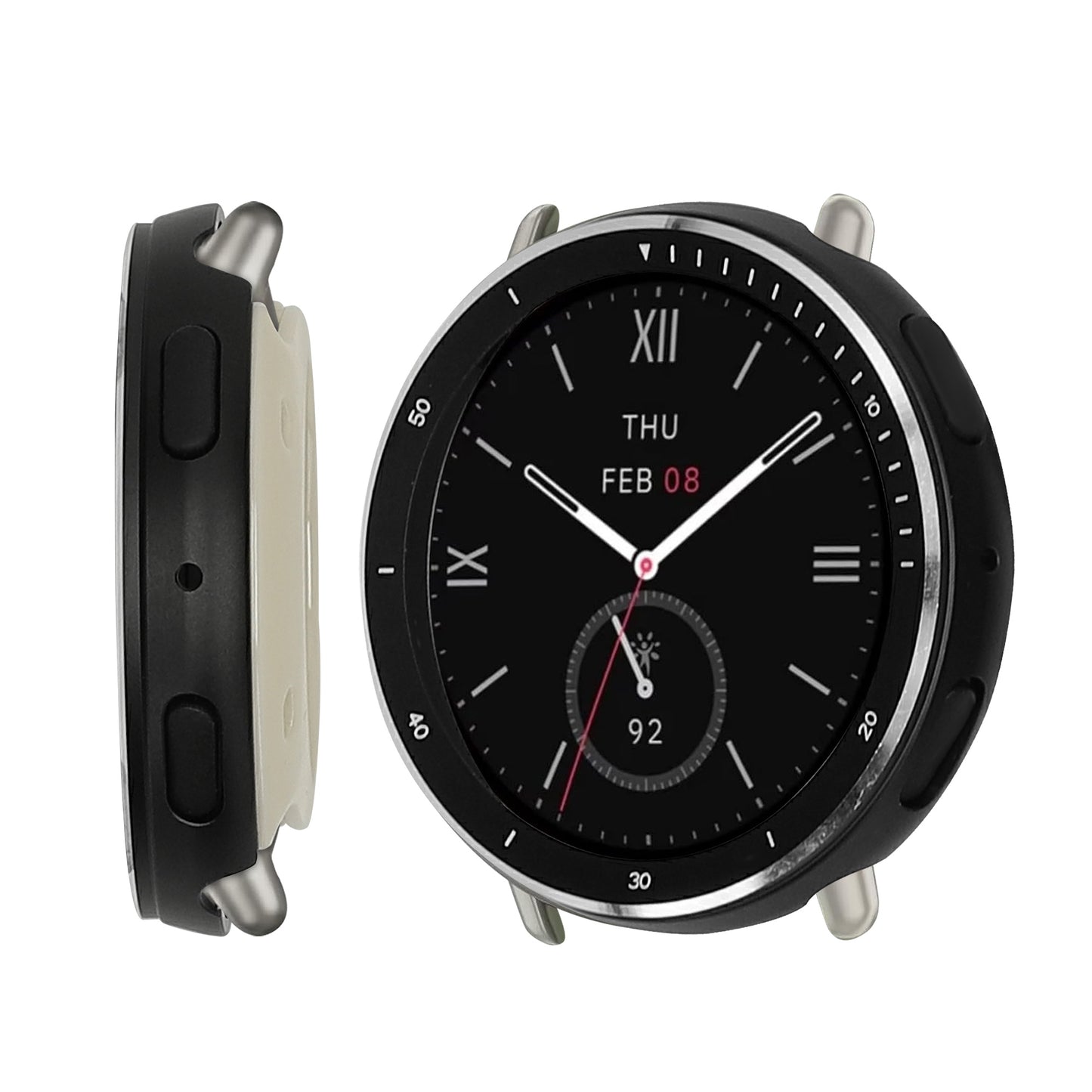 kwmobile Cover Compatible with Amazfit Active 2 (A2437) Case - Fullbody Fitness Tracker Case Set