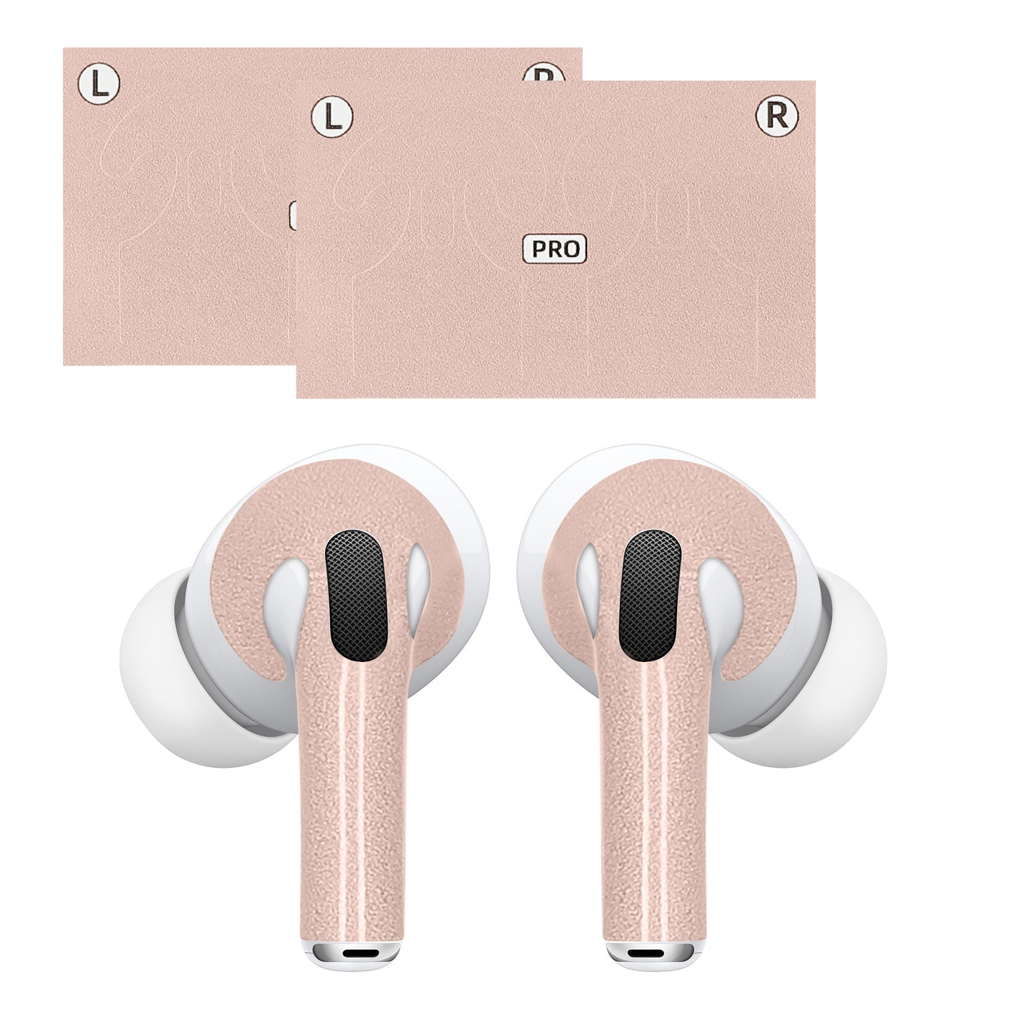 kwmobile discreet headphone stickers compatible with Apple Airpods Pro stickers