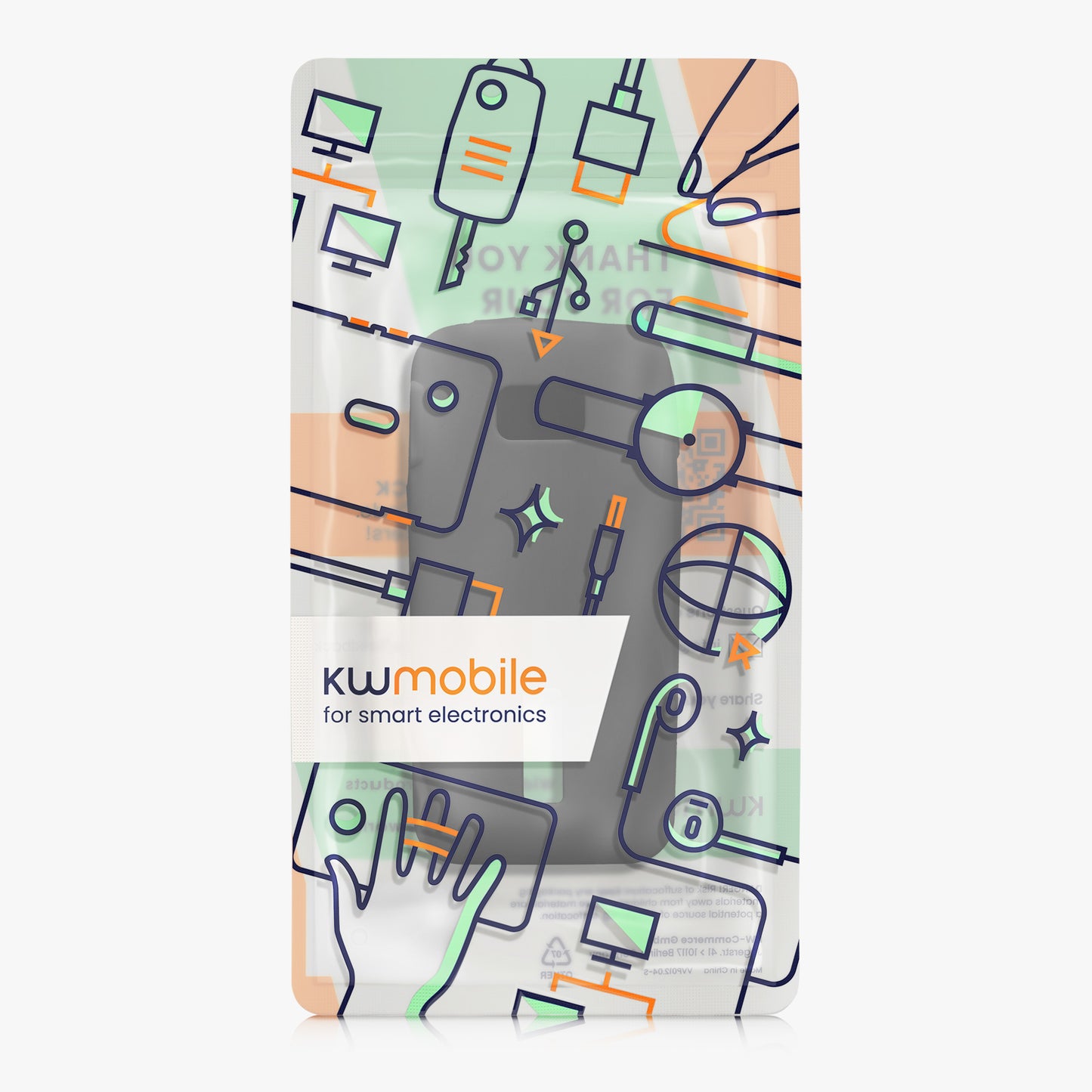 kwmobile Case for Anker Power Bank 10000mAh (A1688) - Portable Power Bank Pouch - Power Bank Bag