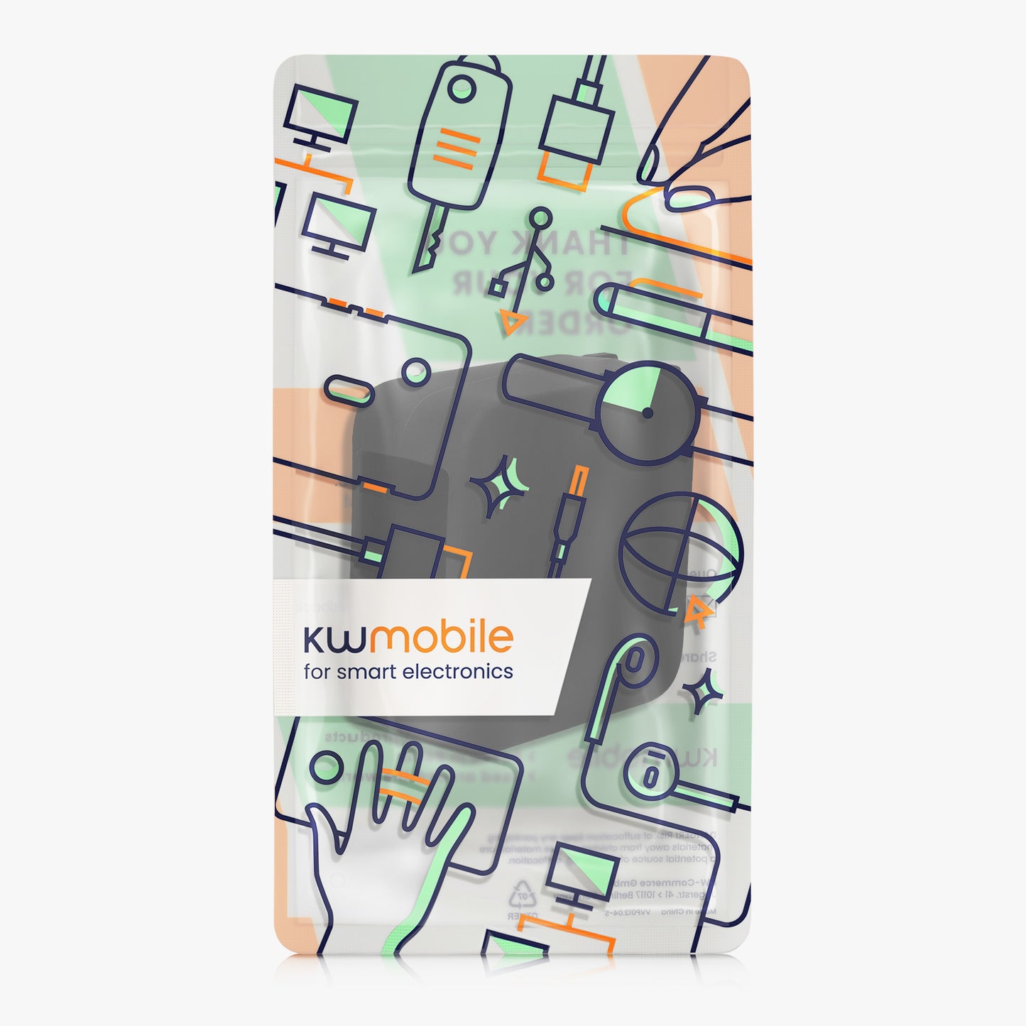 kwmobile Case for UGREEN Nexode Pro 160W GaN Case - Portable Power Bank Pouch - Power Bank Bag