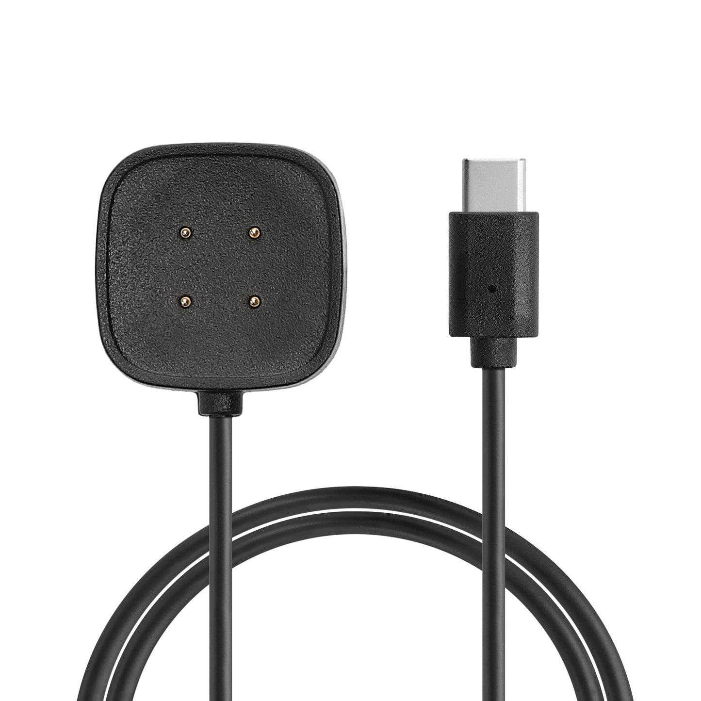 kwmobile USB C Charging Cable compatible with Fitbit Versa 4 / Sense 2 / Versa 3 / Sense - Cable Charger - Smartwatch Replacement Cable - Fitness Tracker Charging Cable