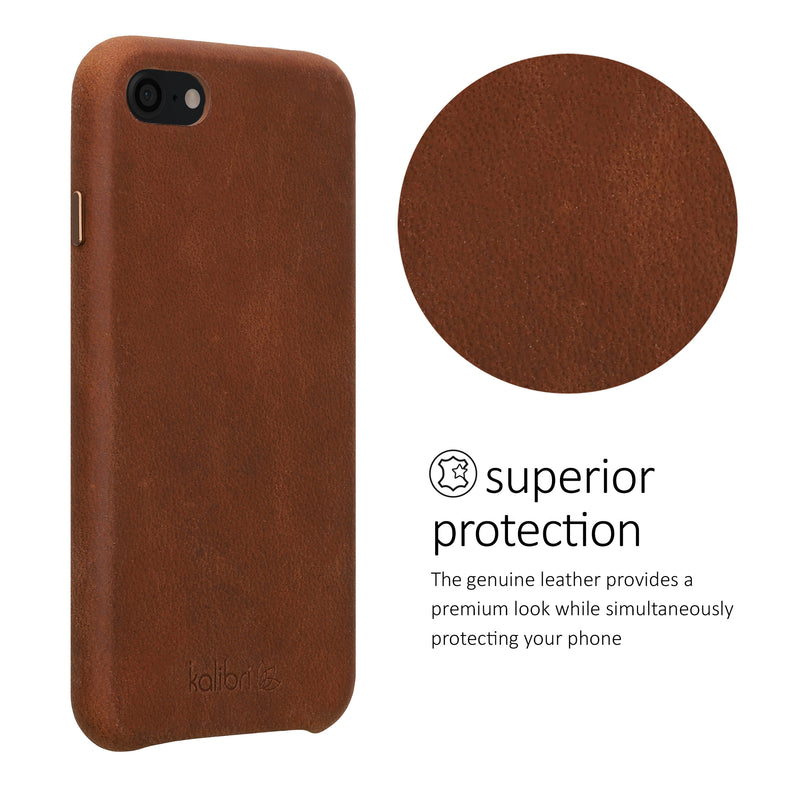 Leather Case compatible with Apple iPhone SE (2022) / iPhone SE (2020) / iPhone 8 / iPhone 7