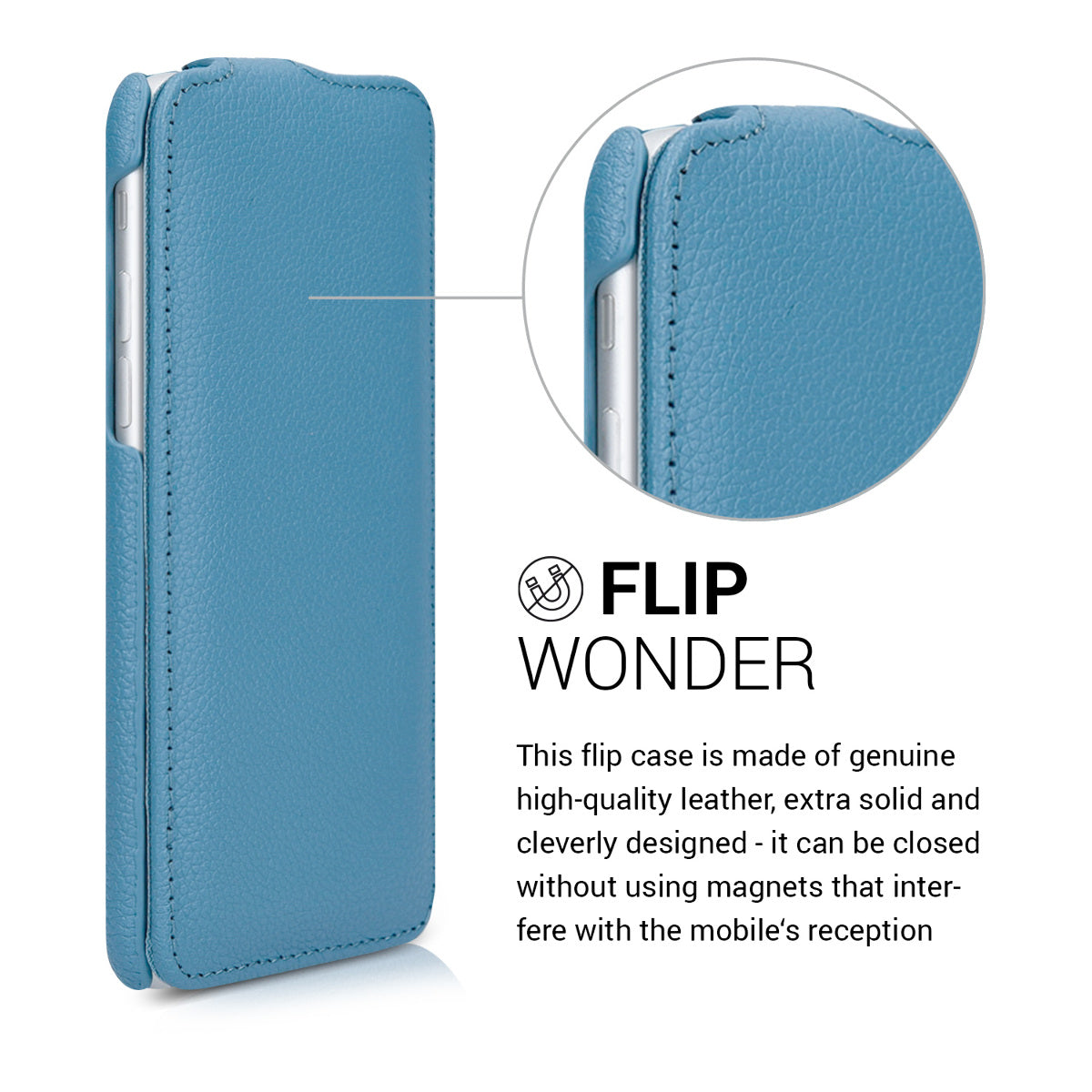 kalibri Flip Case Ultra Slim compatible with Apple iPhone SE (2022) / iPhone SE (2020) / iPhone 8 / iPhone 7